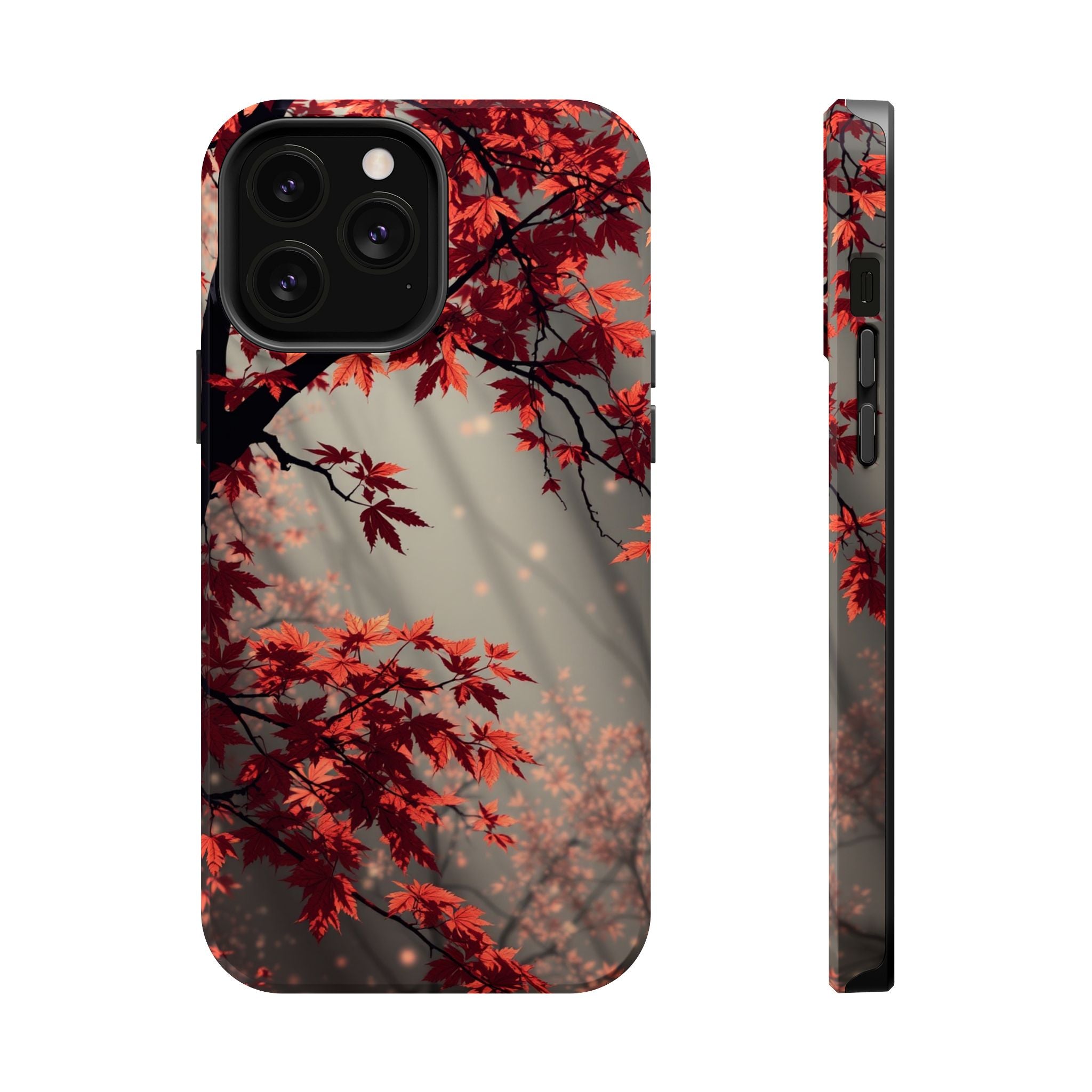 iPhone Charcoal And Copper Autumn Maple Slim Everyday iPhone 17 · iPhone Case
