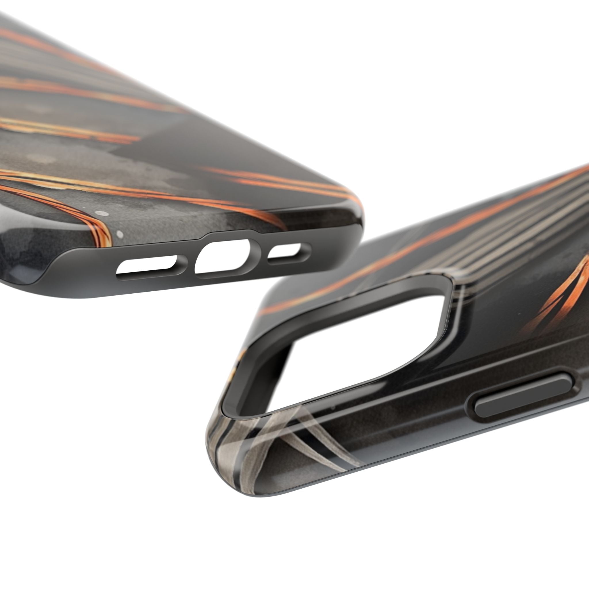 iPhone Charcoal And Copper Thread Pattern Slim iPhone Everyday Designer · iPhone