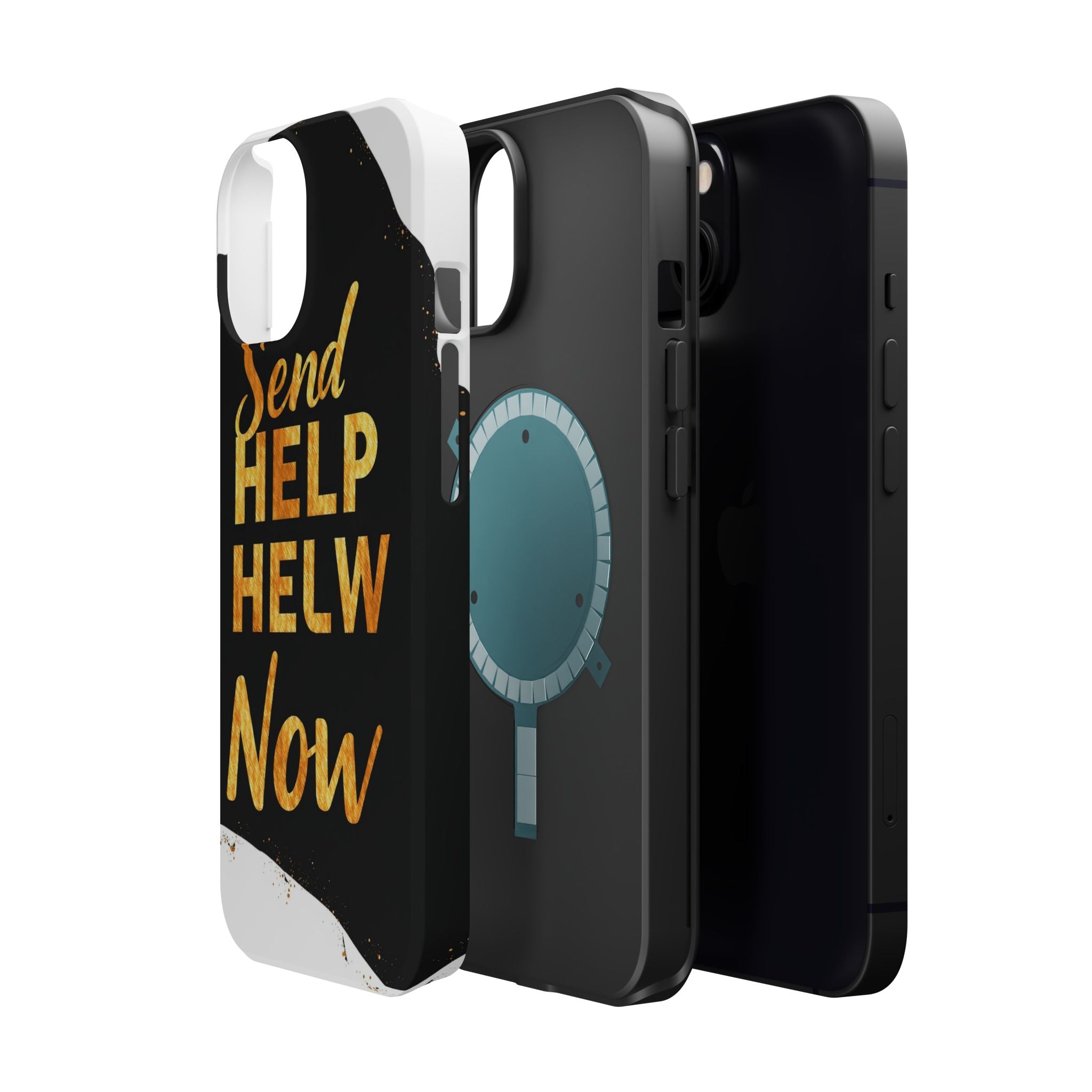 iPhone Send Help Now Enchanted Art Bold Modern Everyday Snap Case · iPhone Case