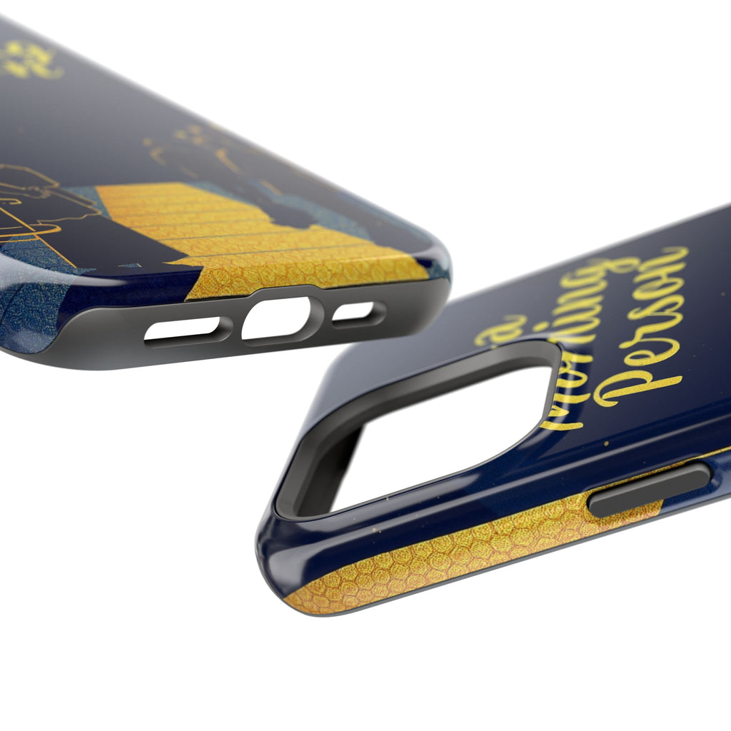 iPhone Midnight Blue And Silver Not a Morning Person Slim Snap Case · iPhone Cas