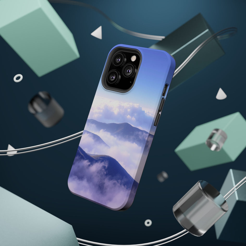 iPhone Dreamy Fog Rolling Over Hills Design Soft iPhone 20 Finish · iPhone Case