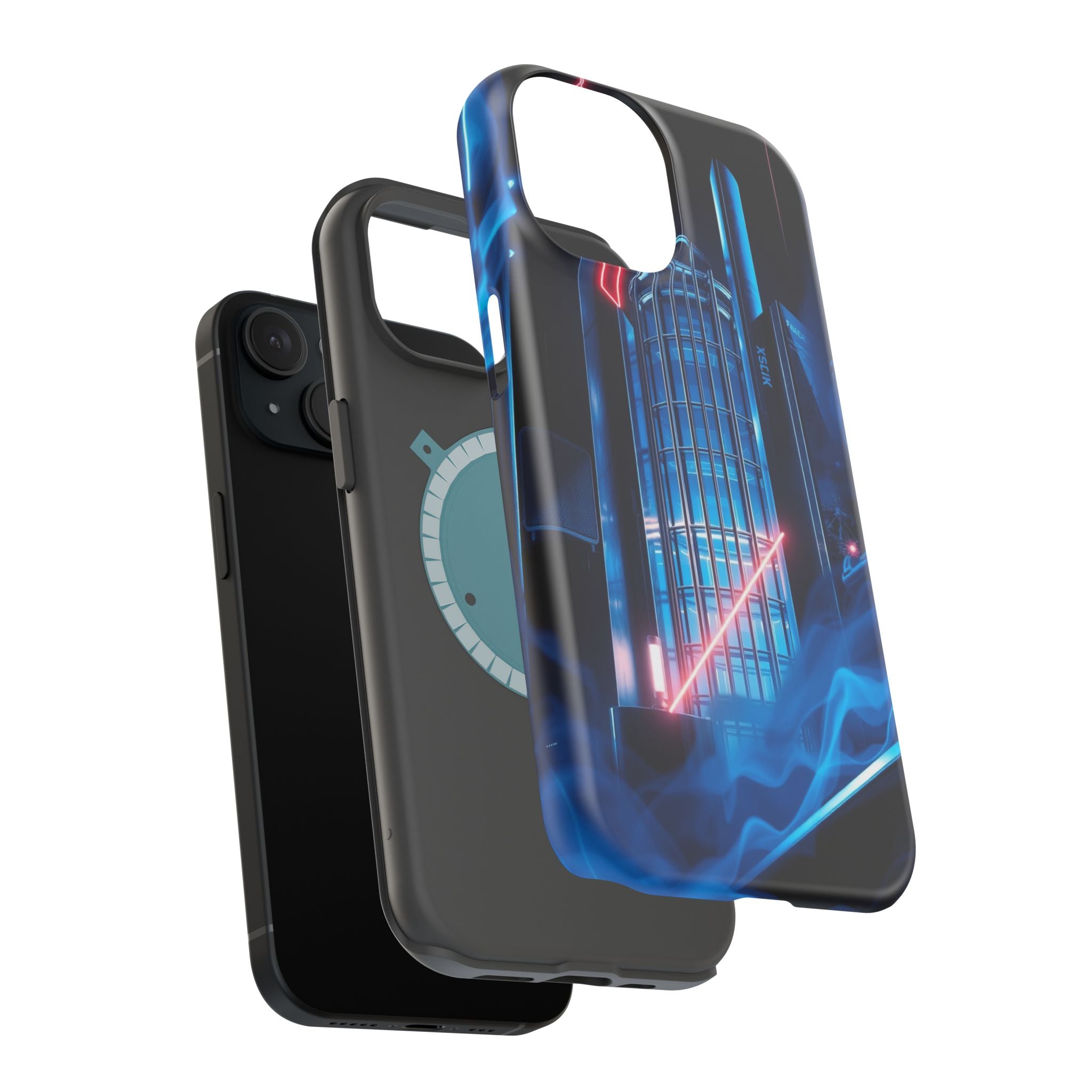 iPhone Midnight Blue And Silver Bauhaus Composition Slim Snap Case · iPhone Case