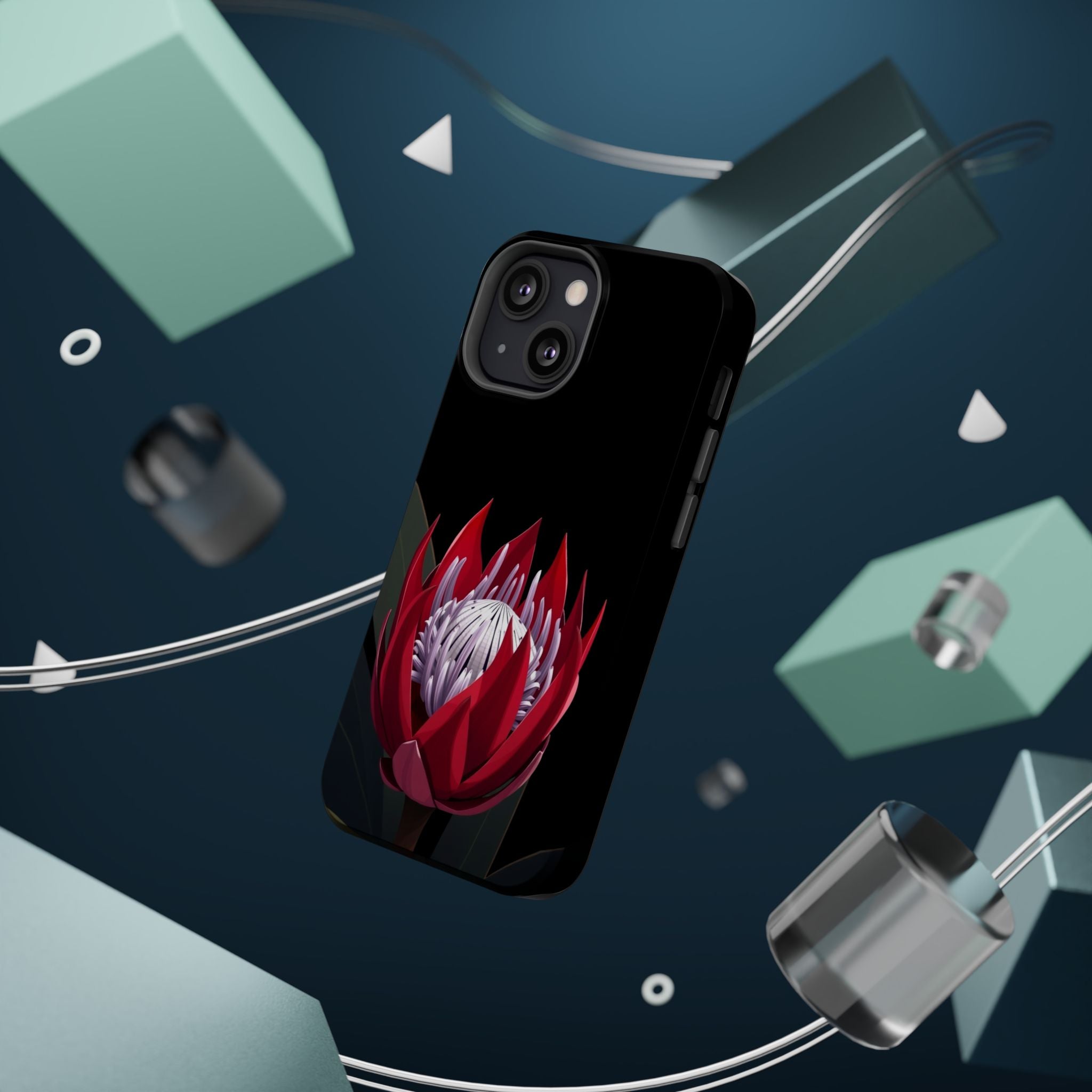 iPhone Black And Crimson Protea Bold Slim Everyday Designer Case · iPhone Case