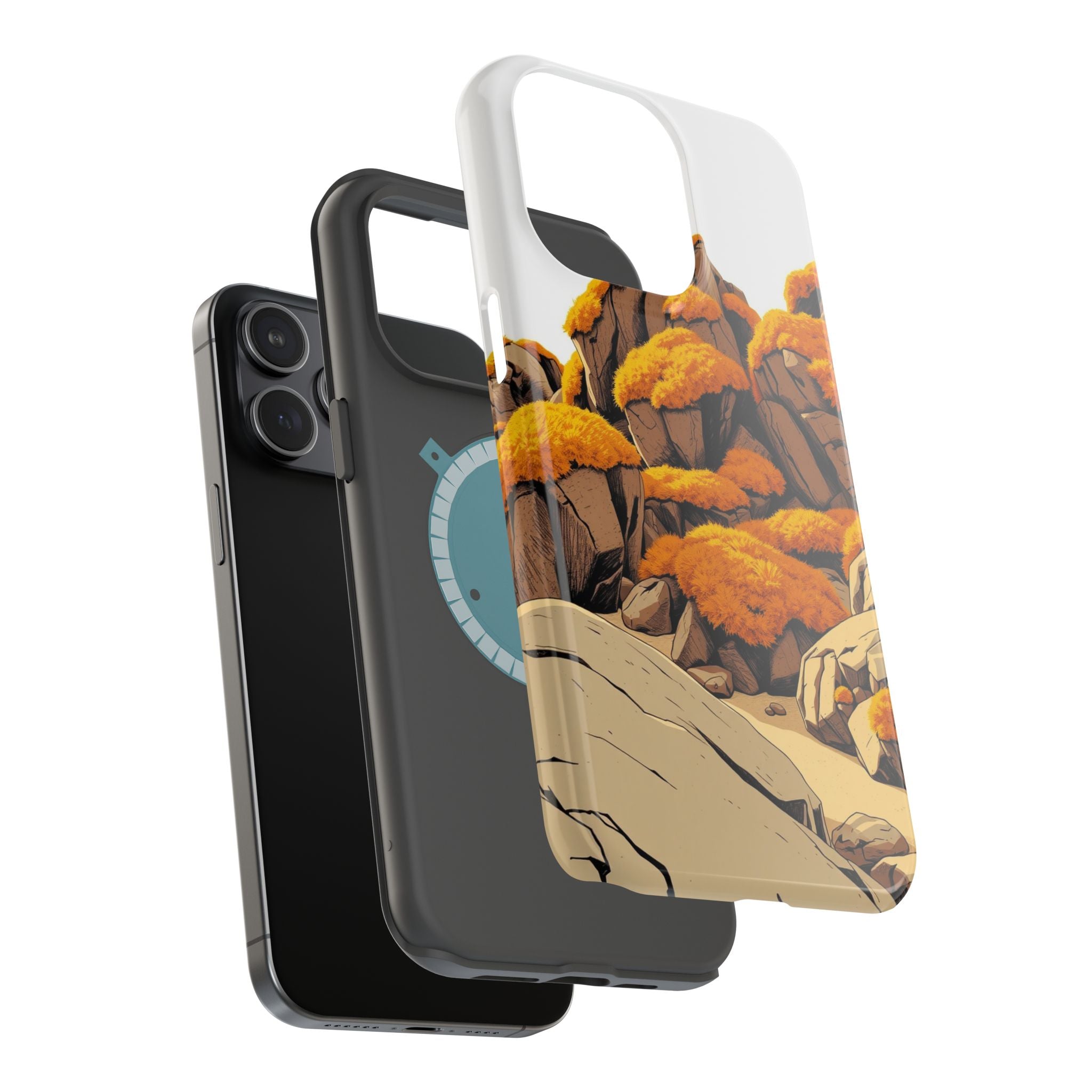 iPhone Moss Covered Rocks Bold Art Bold Modern Everyday Snap Case · iPhone Case