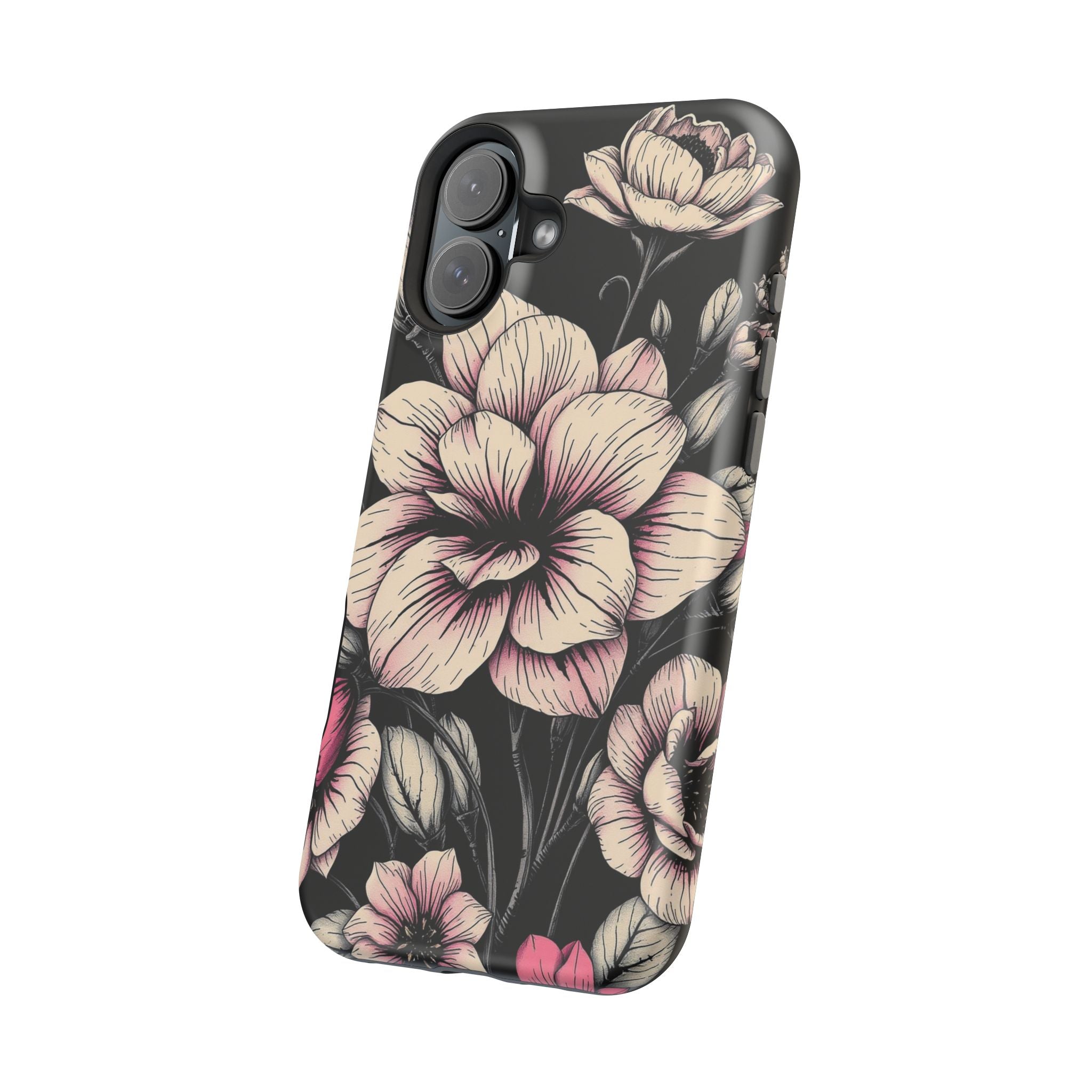 iPhone Floral Dark Academia Gothic Ink Slim Everyday Designer Case · iPhone Case