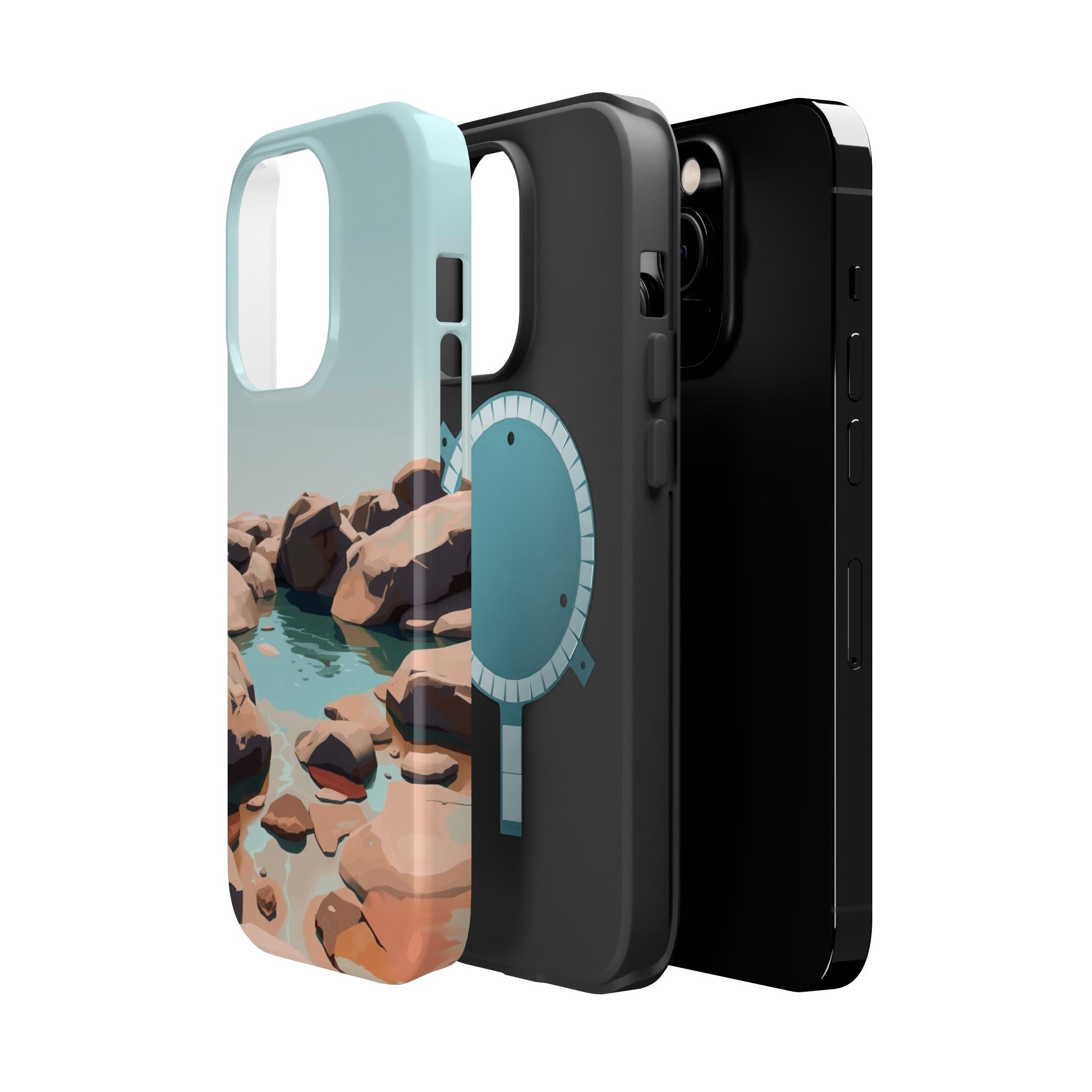 iPhone Tidal Pool Oil Painting Impressionist Slim iPhone Everyday · iPhone Case