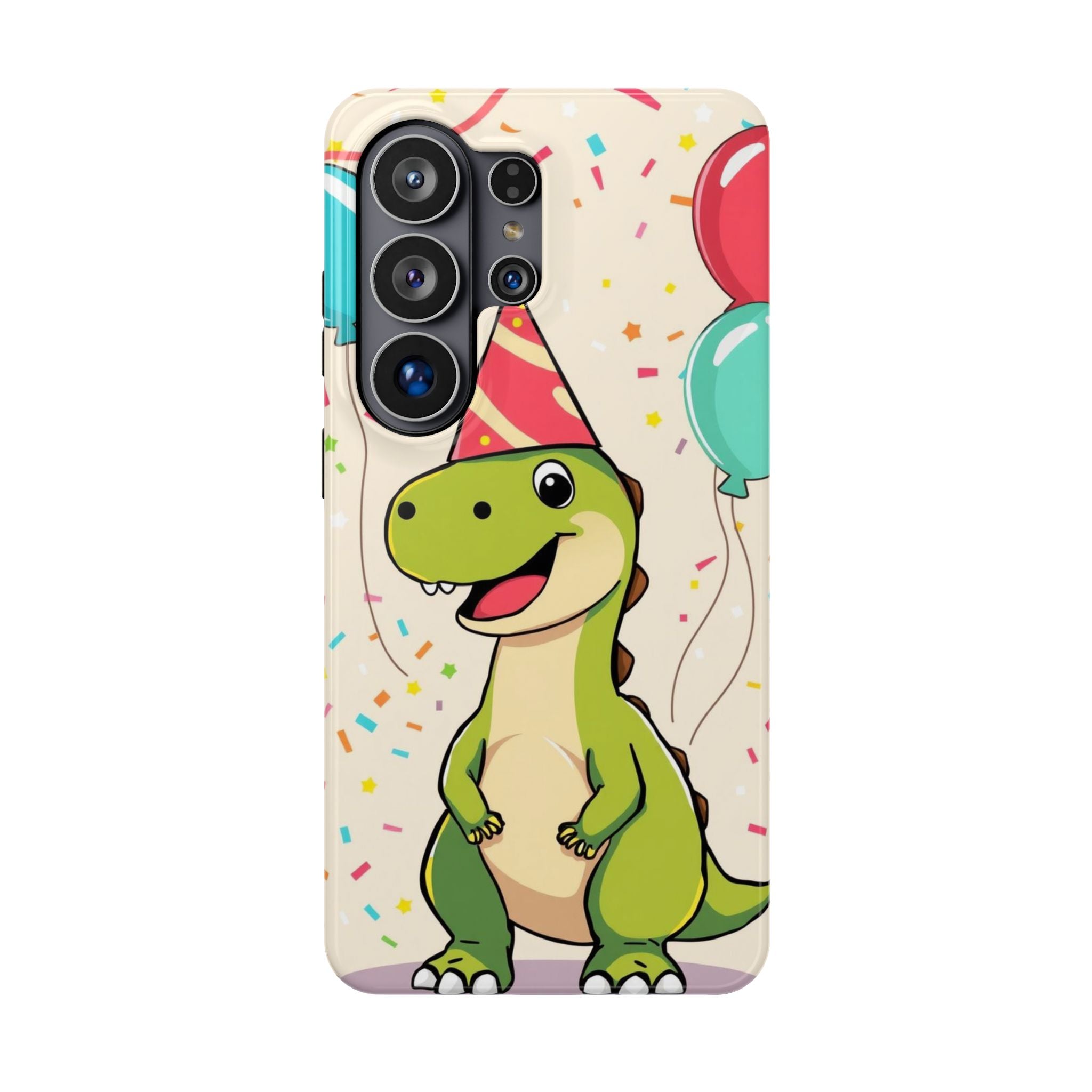 iPhone Dino with Party Hat Kids Fun Phone Case Gift Slim Snap Case · iPhone Case