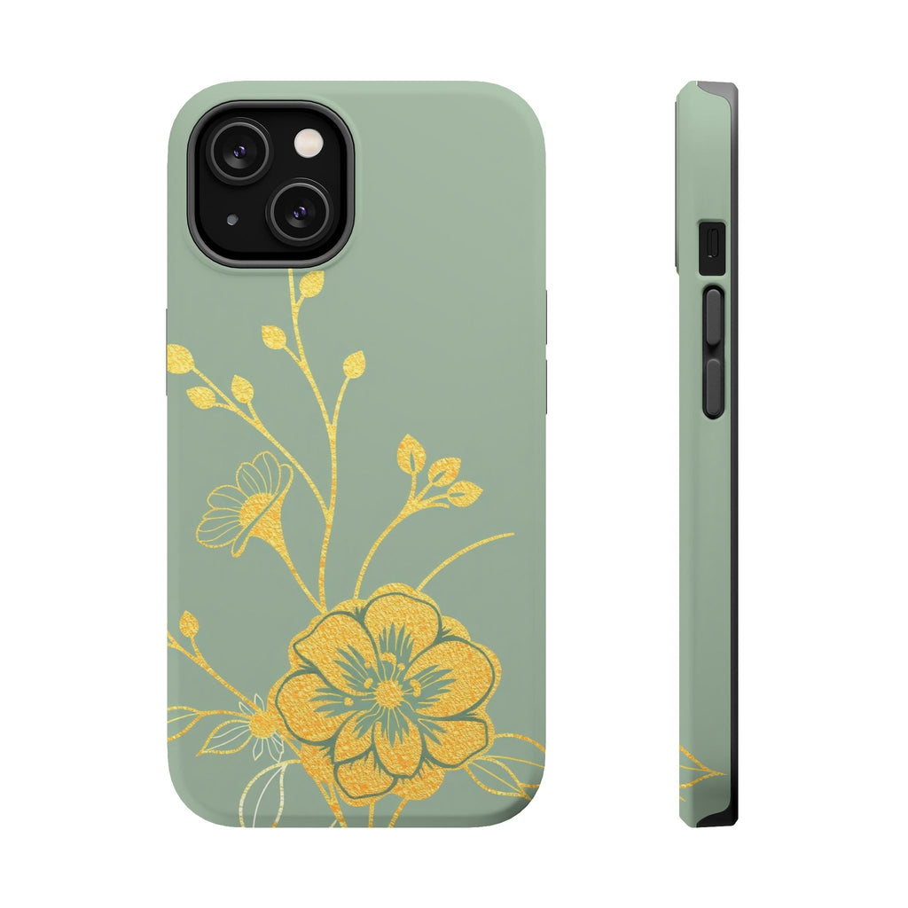 iPhone Floral Gold Foil Cinematic Art Slim Everyday Designer Case · iPhone Case