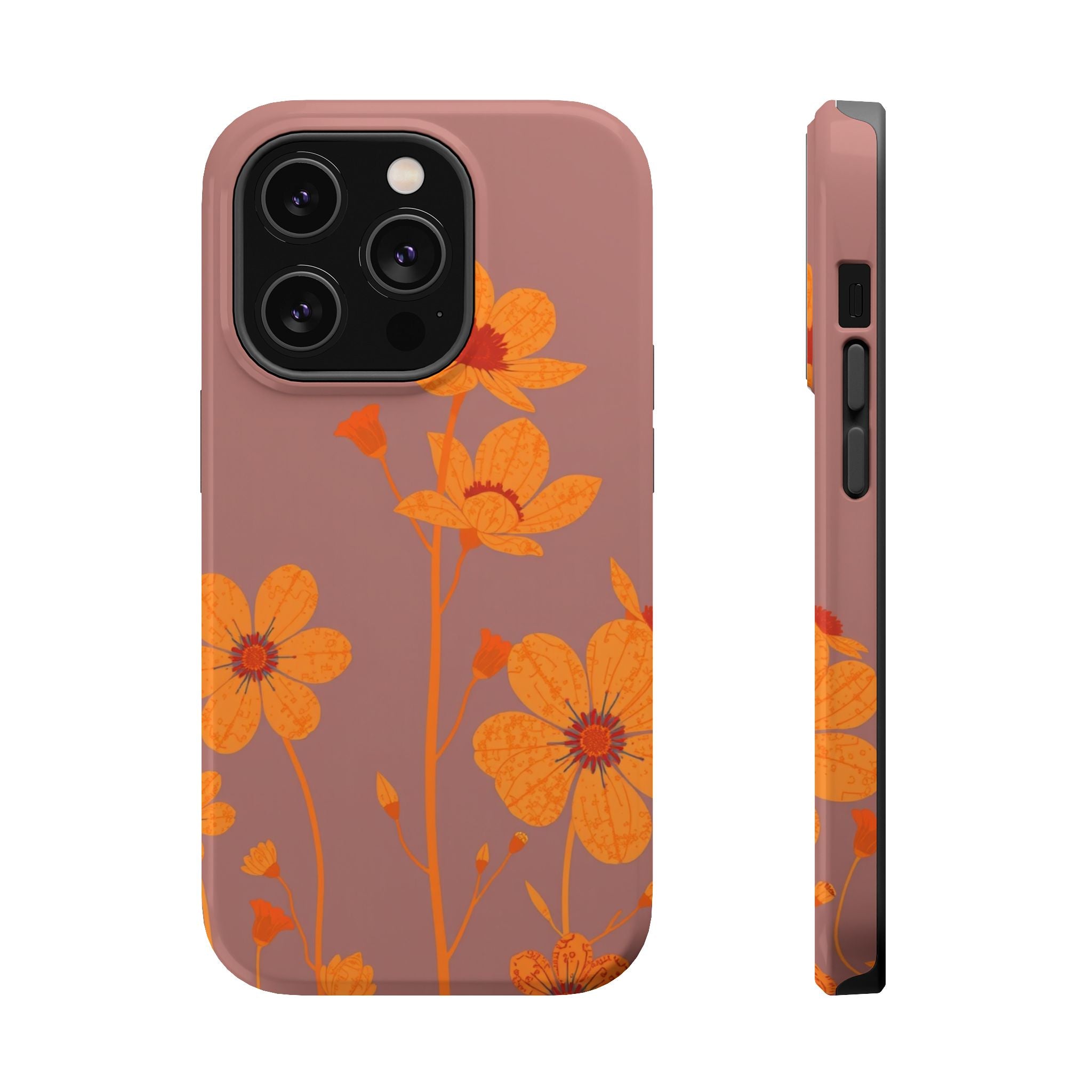 iPhone Floral Silhouette Pastel Kawaii Slim Everyday Designer Case · iPhone Case