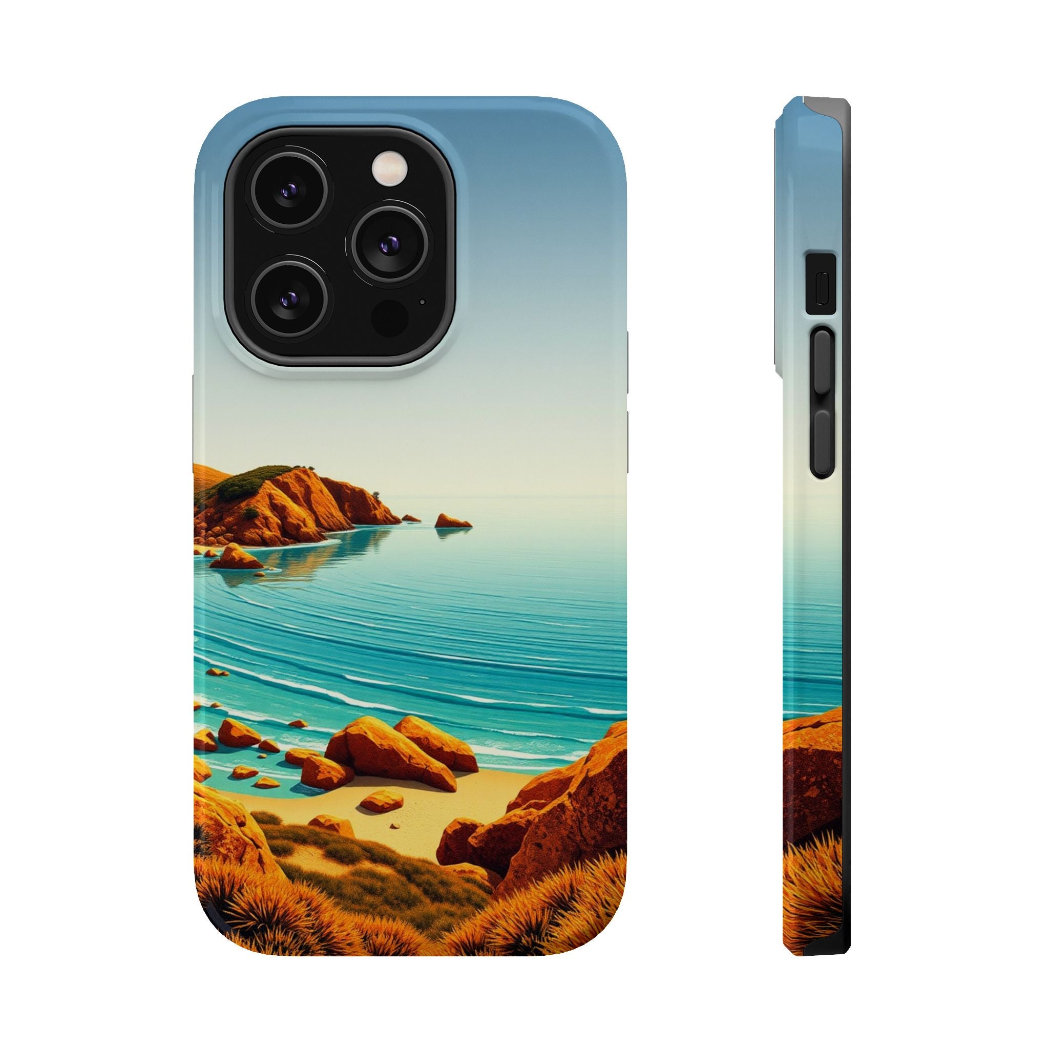 iPhone Mustard And Rust Pebble Beach Slim Everyday iPhone 14 Designer · iPhone C