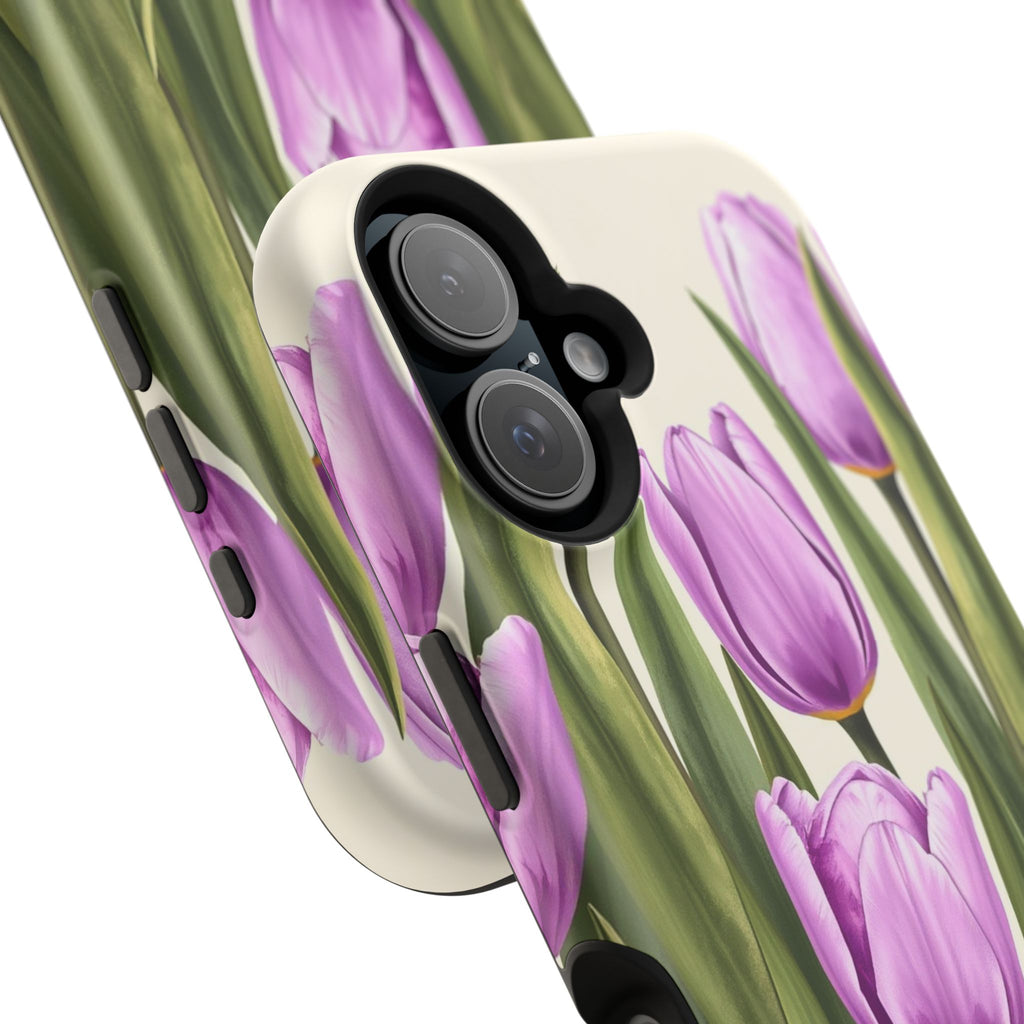 iPhone Tulip Row Electric Art 14 Bold Modern Everyday Snap Case · iPhone Case