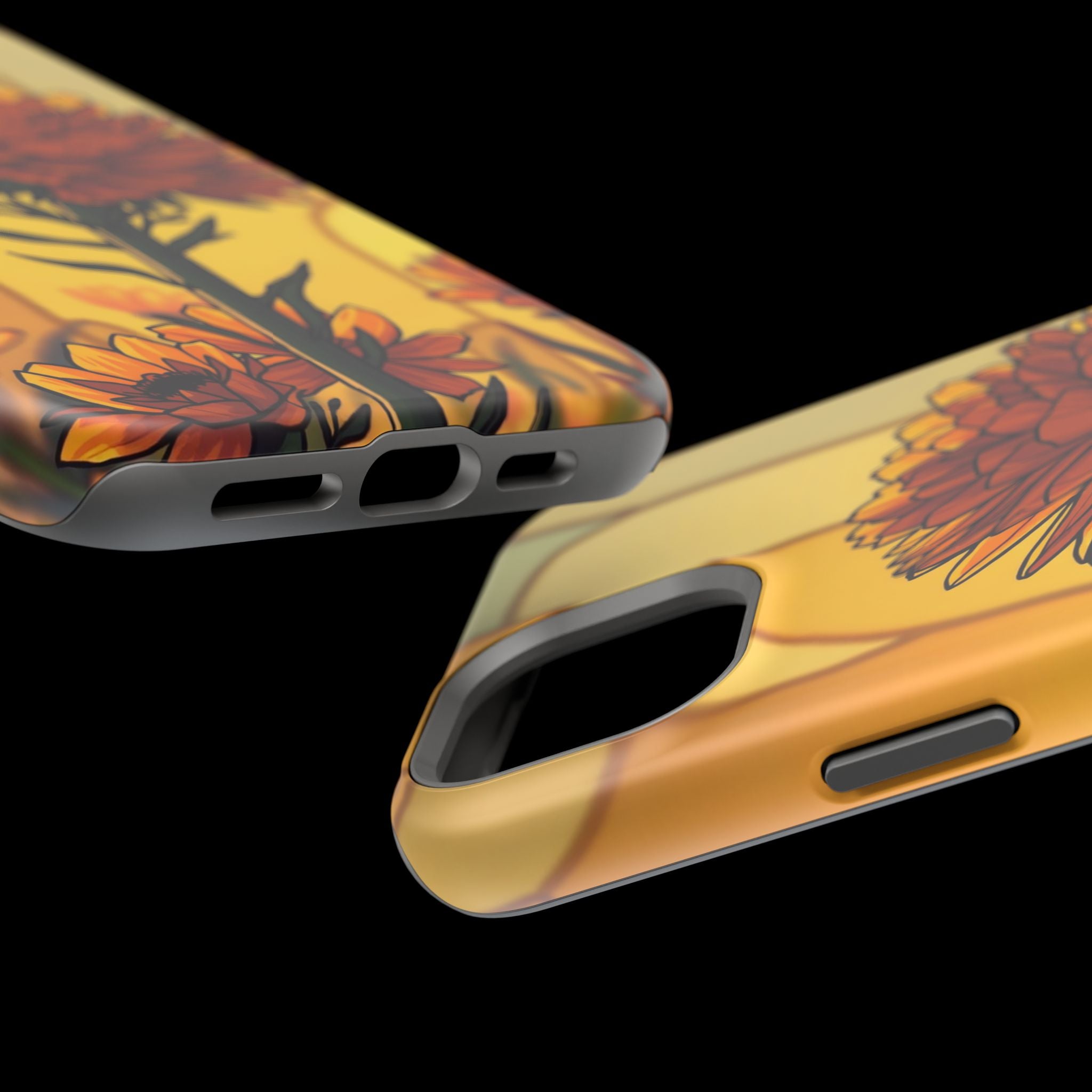 iPhone Sunset Amber And Peach Ranunculus Stack Soft iPhone Finish · iPhone Case