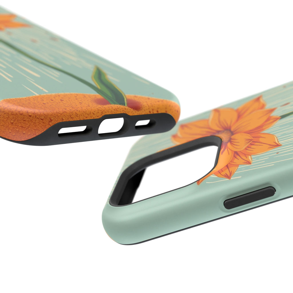iPhone Spring Shower Bloom Vintage Retro Poster Soft iPhone Finish · iPhone Case