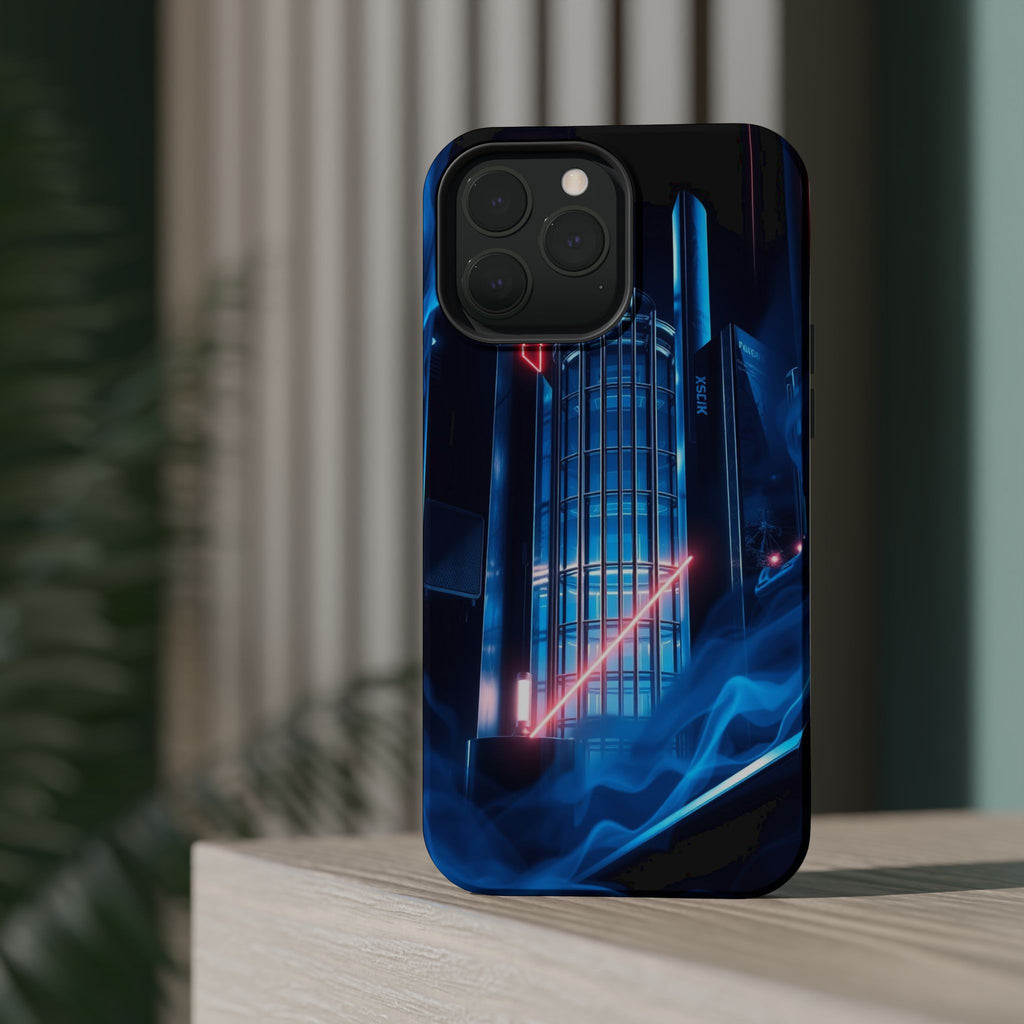 iPhone Midnight Blue And Silver Bauhaus Composition Slim Snap Case · iPhone Case