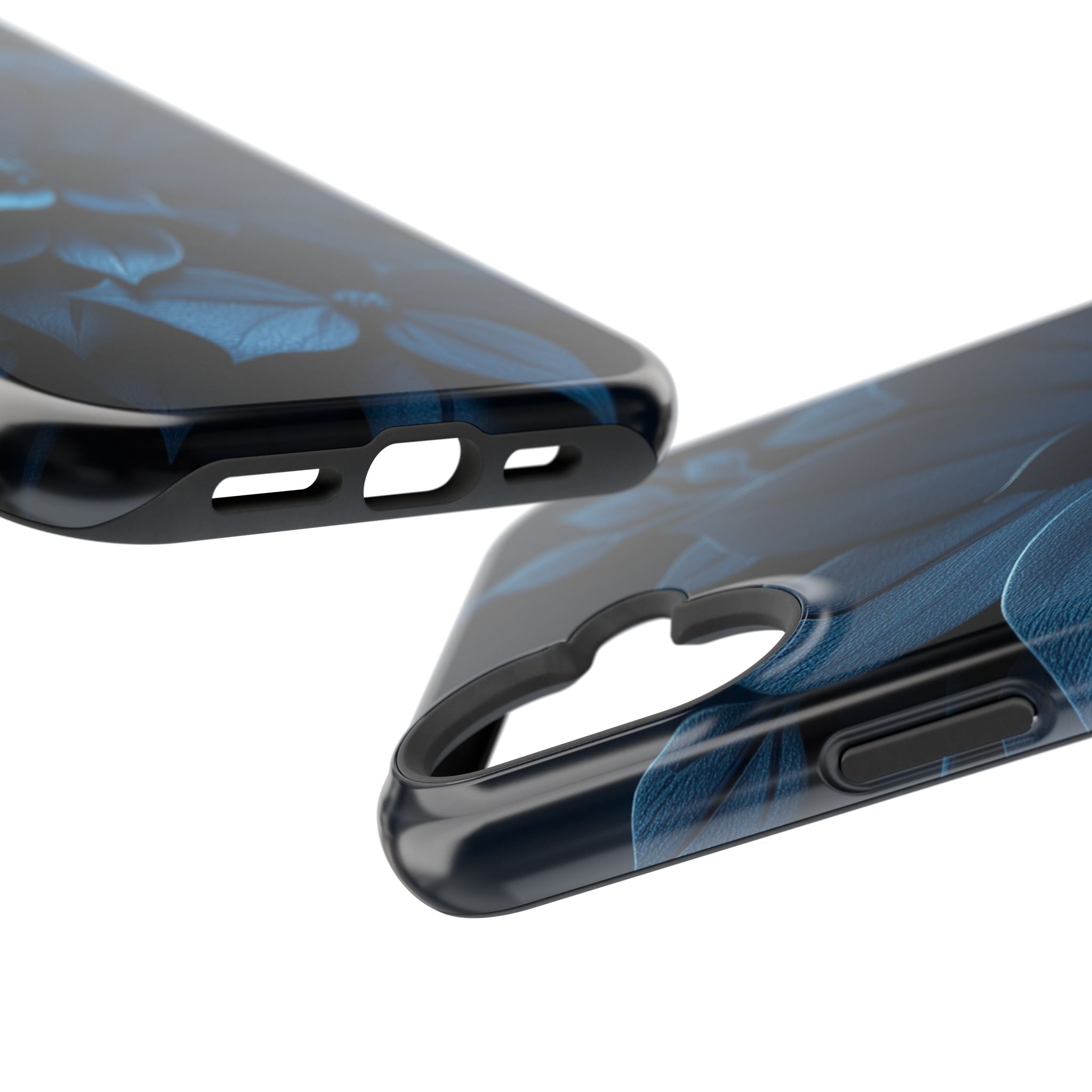 iPhone Midnight Blue And Silver Floral Dark Academia iPhone Slim · iPhone Case
