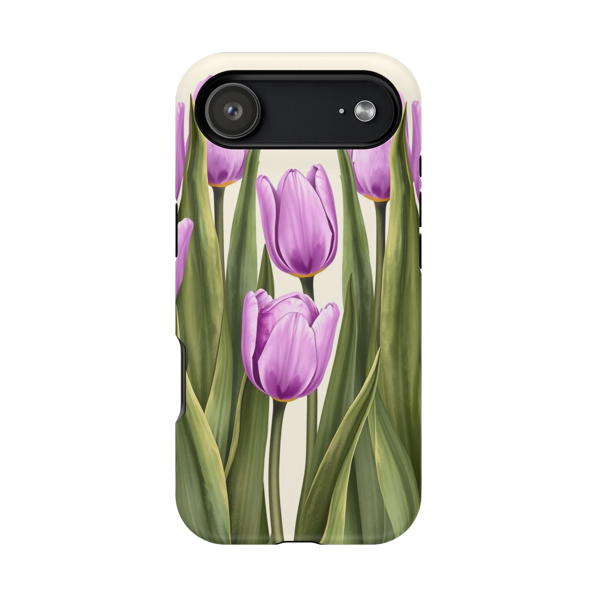 iPhone Tulip Row Electric Art 14 Bold Modern Everyday Snap Case · iPhone Case