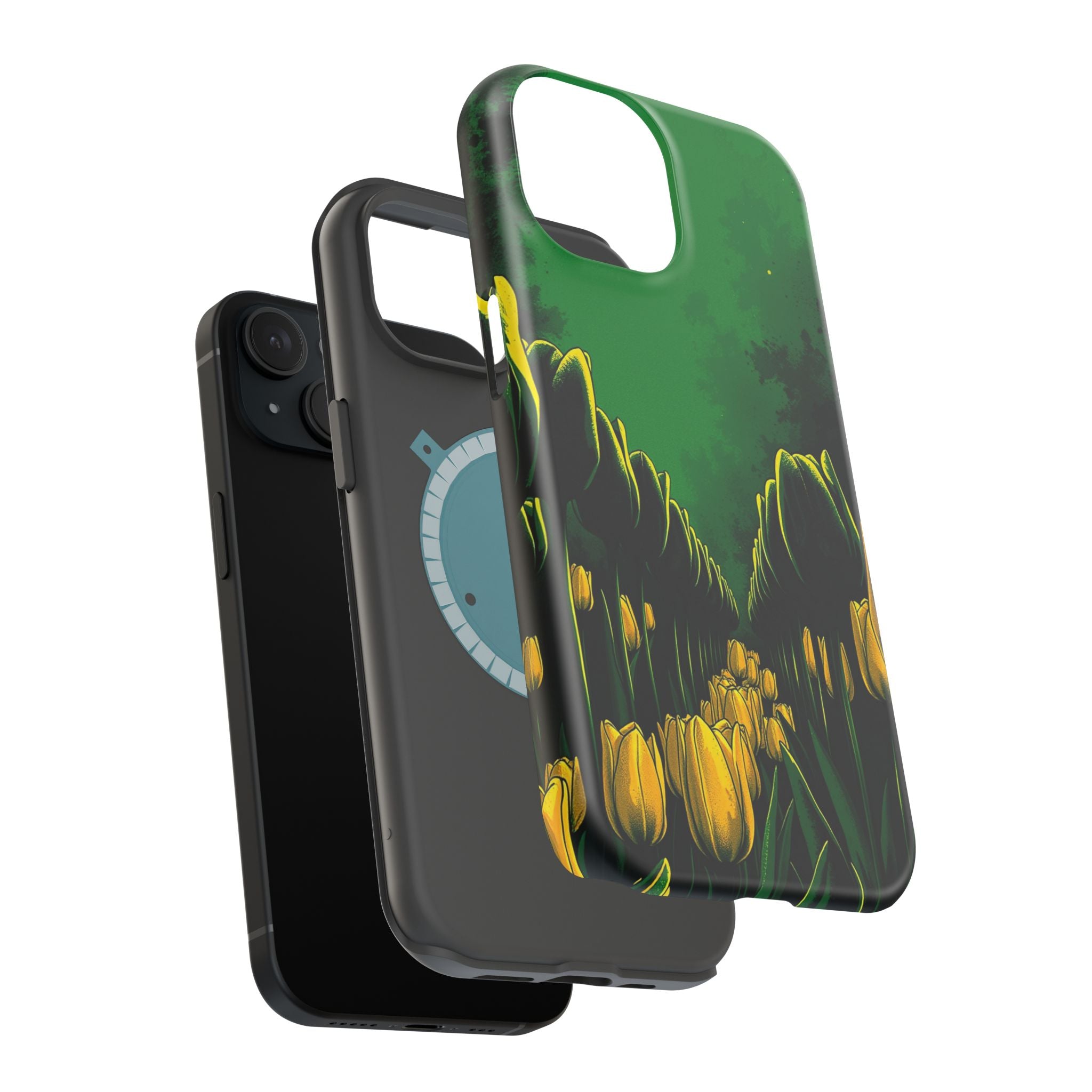 iPhone Tulip Row Emerald Green And Gold Slim Snap Case · iPhone Case