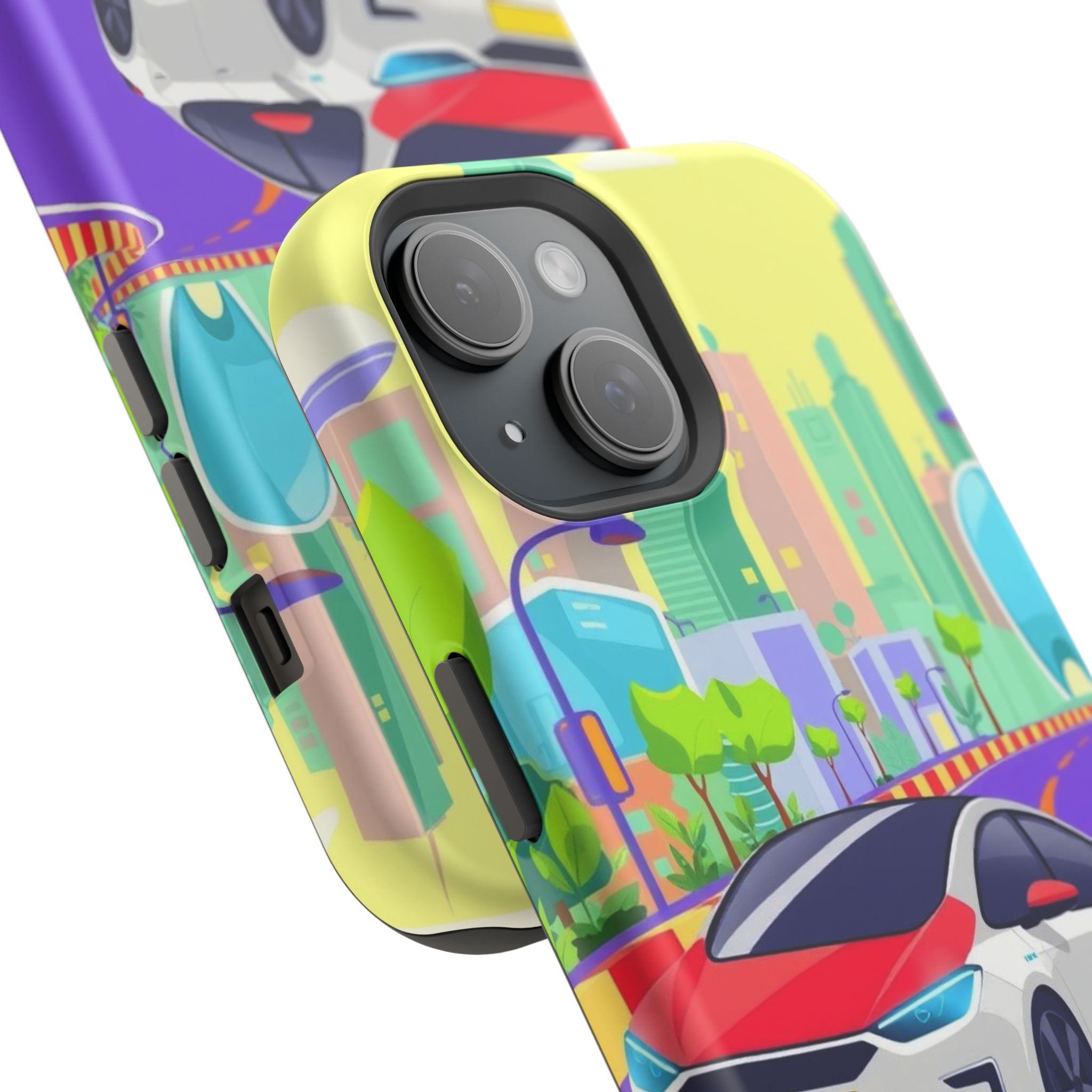 iPhone Electric Car Future Kids Fun Phone Case Gift Slim Snap Case · iPhone Case