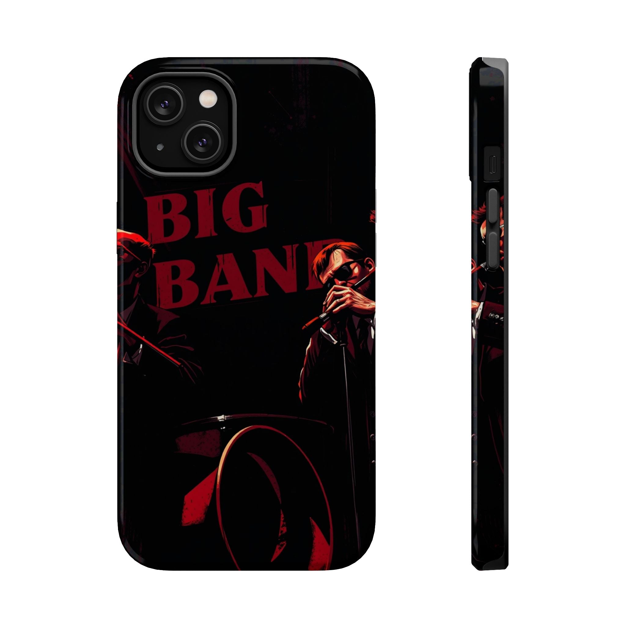 iPhone Black And Crimson Big Band Era Slim Everyday Designer Case · iPhone Case