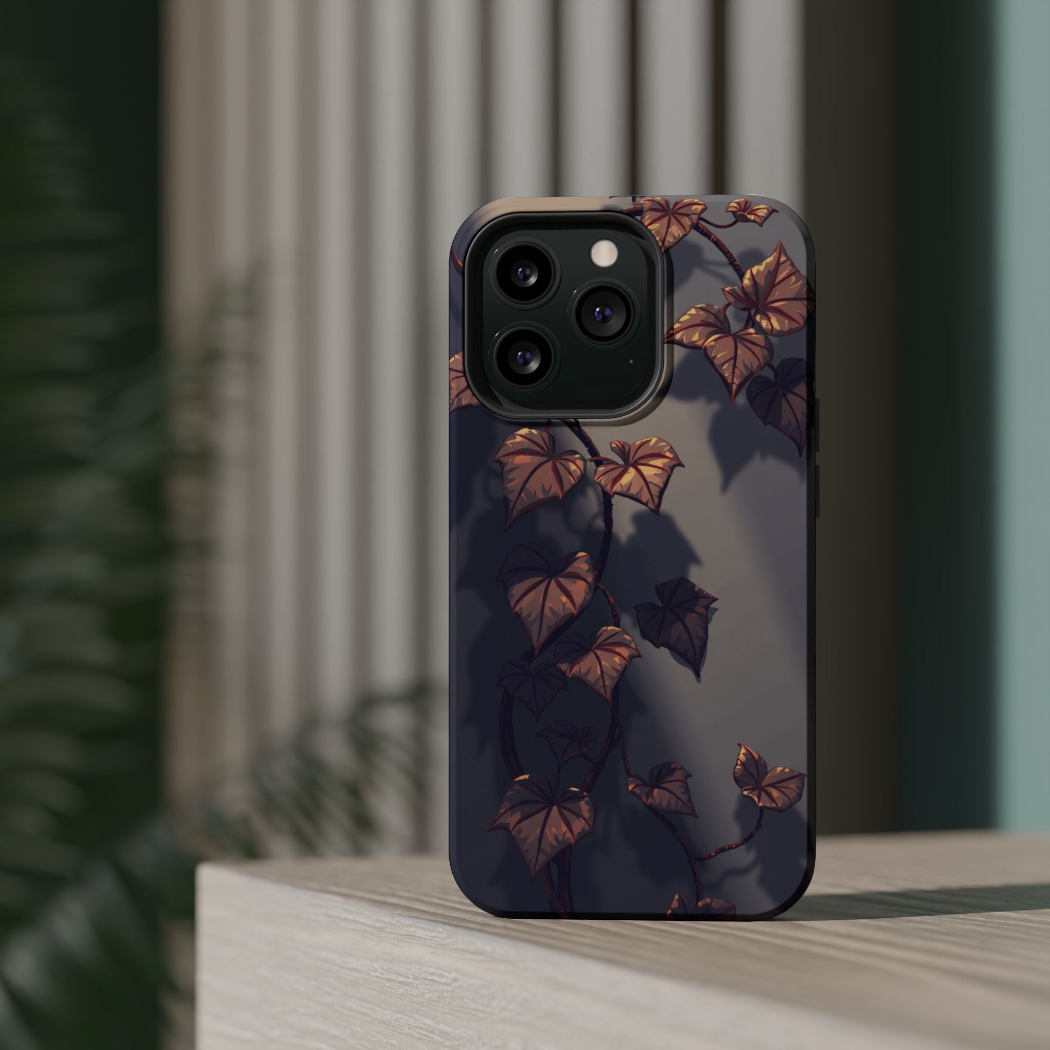iPhone Charcoal And Copper Art Nouveau Vine Soft iPhone 13 Finish · iPhone Case
