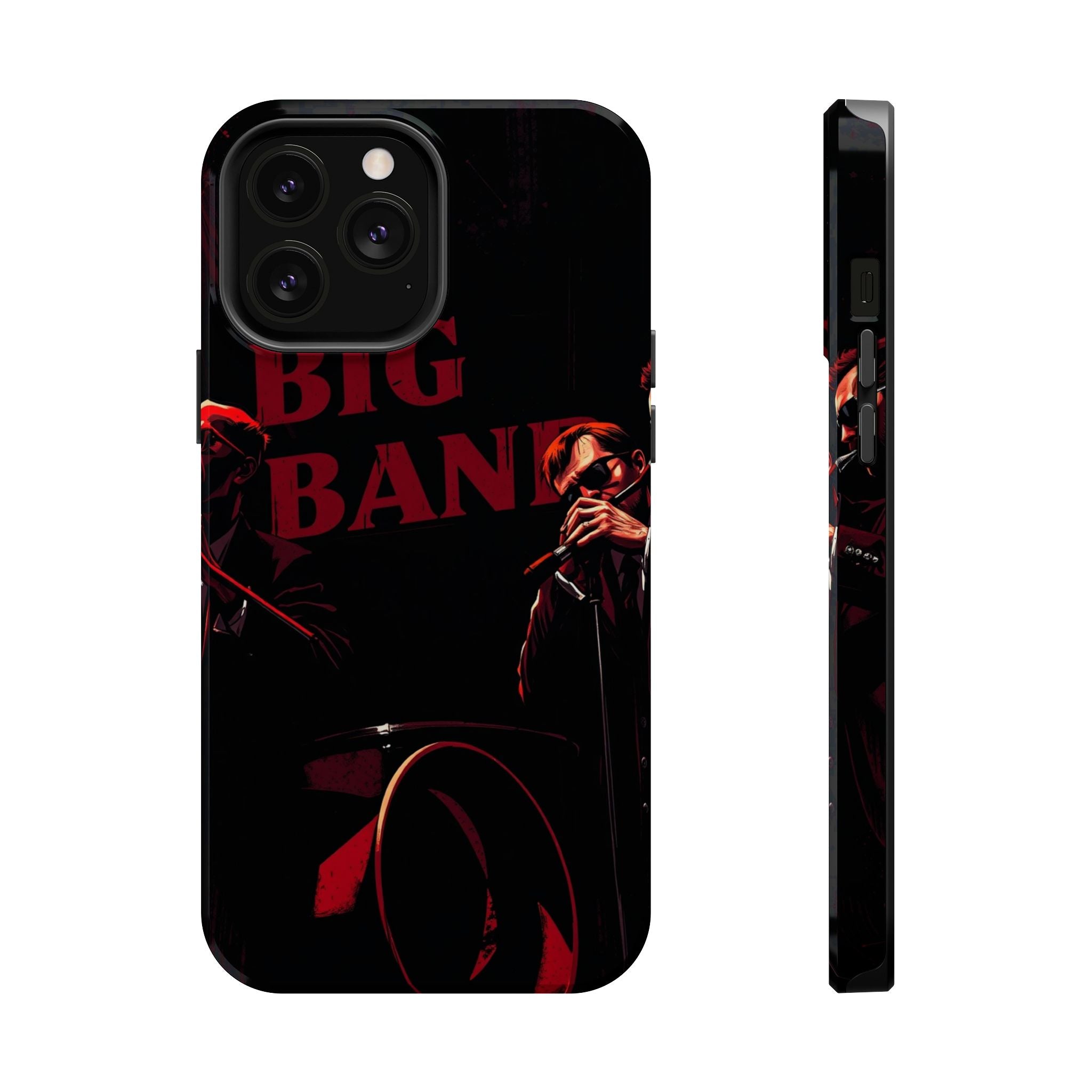 iPhone Black And Crimson Big Band Era Slim Everyday Designer Case · iPhone Case