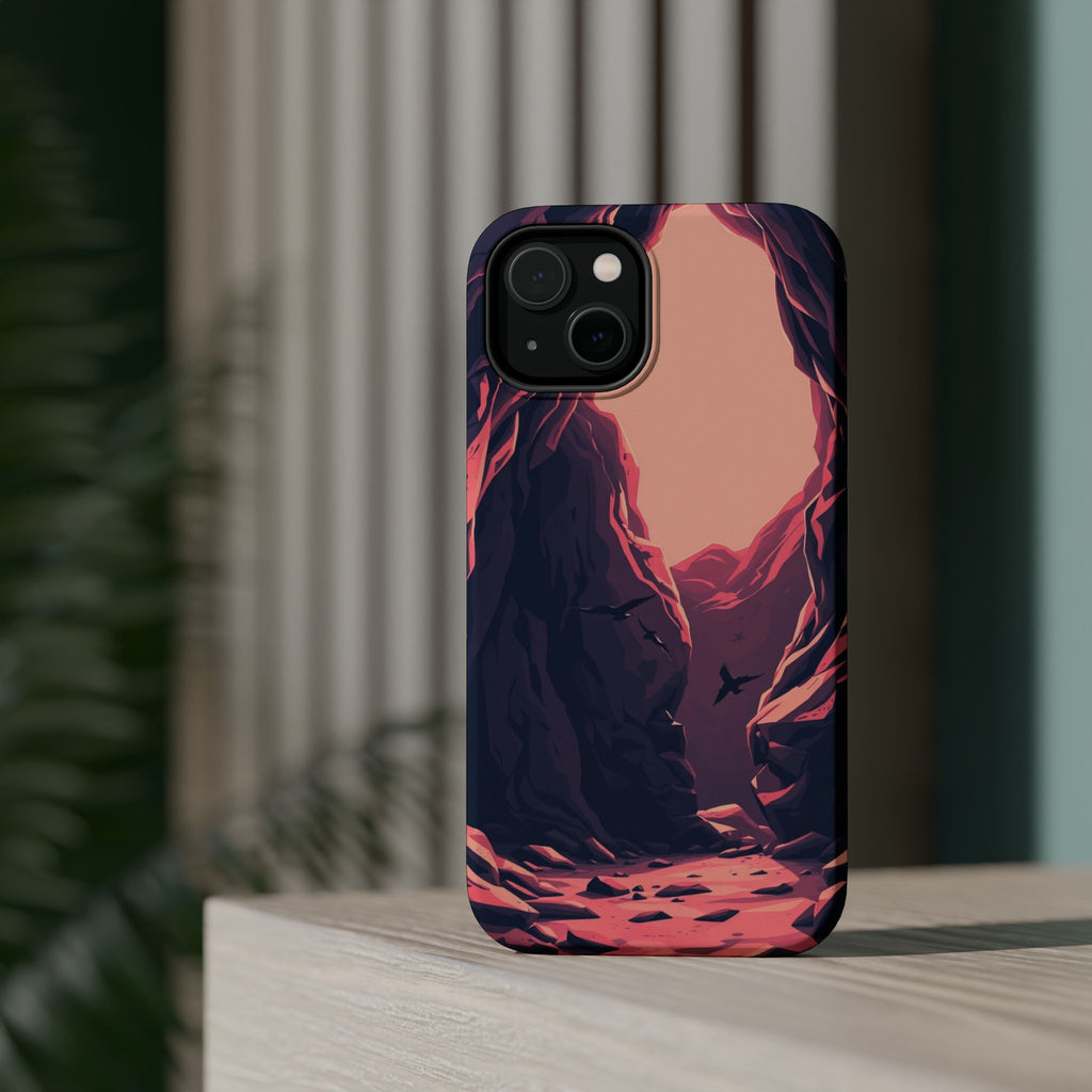 iPhone Rose Pink And Cream Dark Crystal Cave Slim Everyday Designer Case · iPhon