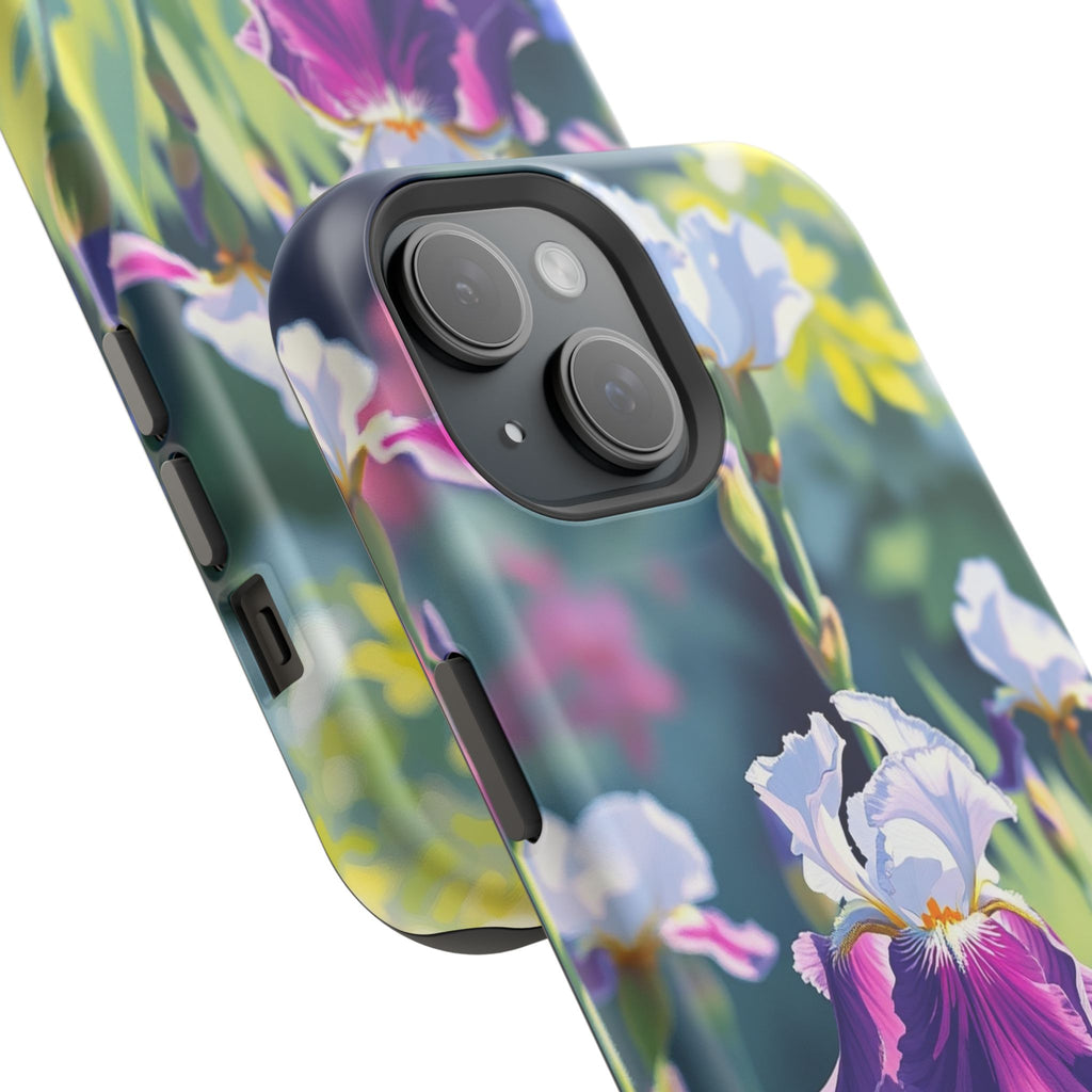 iPhone Vibrant Iris Garden Design Bold Modern Everyday Snap Case · iPhone Case