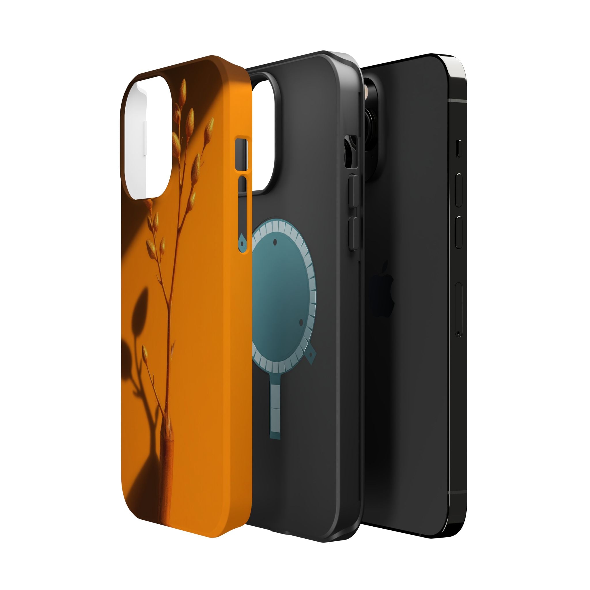 iPhone Mustard And Rust Minimalist Stem Slim Everyday iPhone Designer · iPhone C