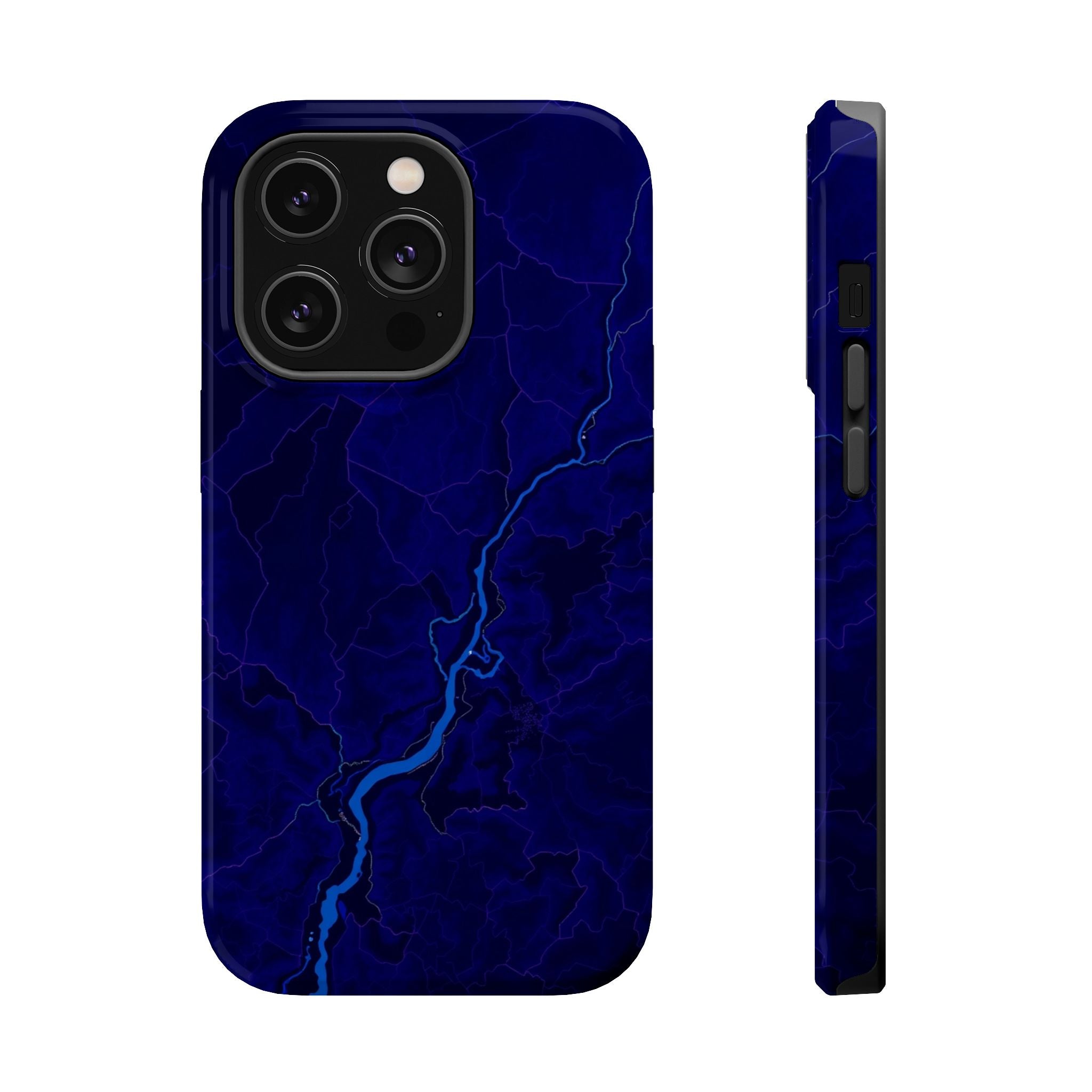 iPhone Thermal Map Dark Gothic Ink Bold Modern Everyday Snap Case · iPhone Case