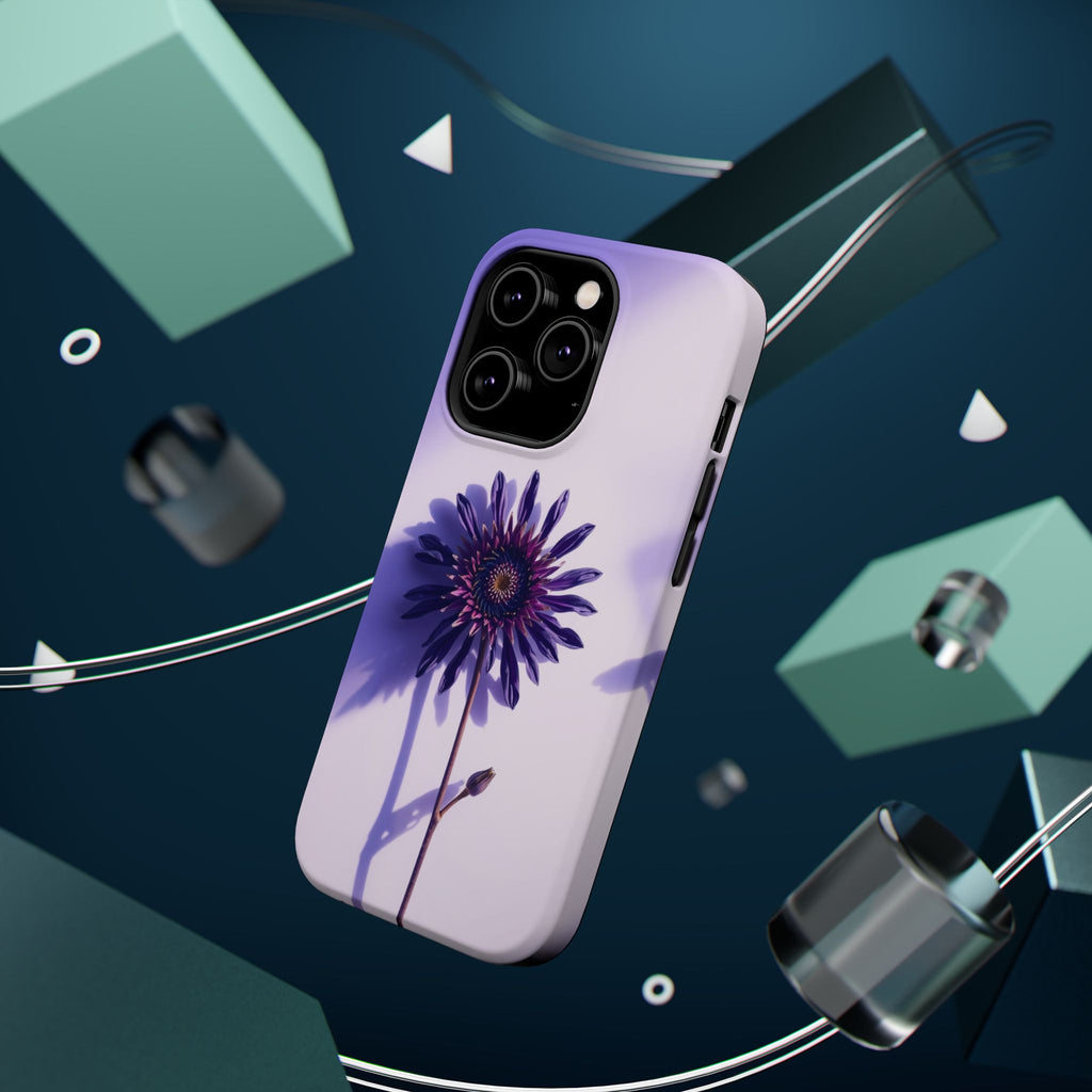iPhone Indigo And Violet Dried Flower Flat Lay Soft iPhone Finish · iPhone Case