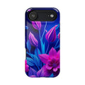 iPhone Neon Floral Paper Cut Art Bold Modern Everyday Snap Case · iPhone Case