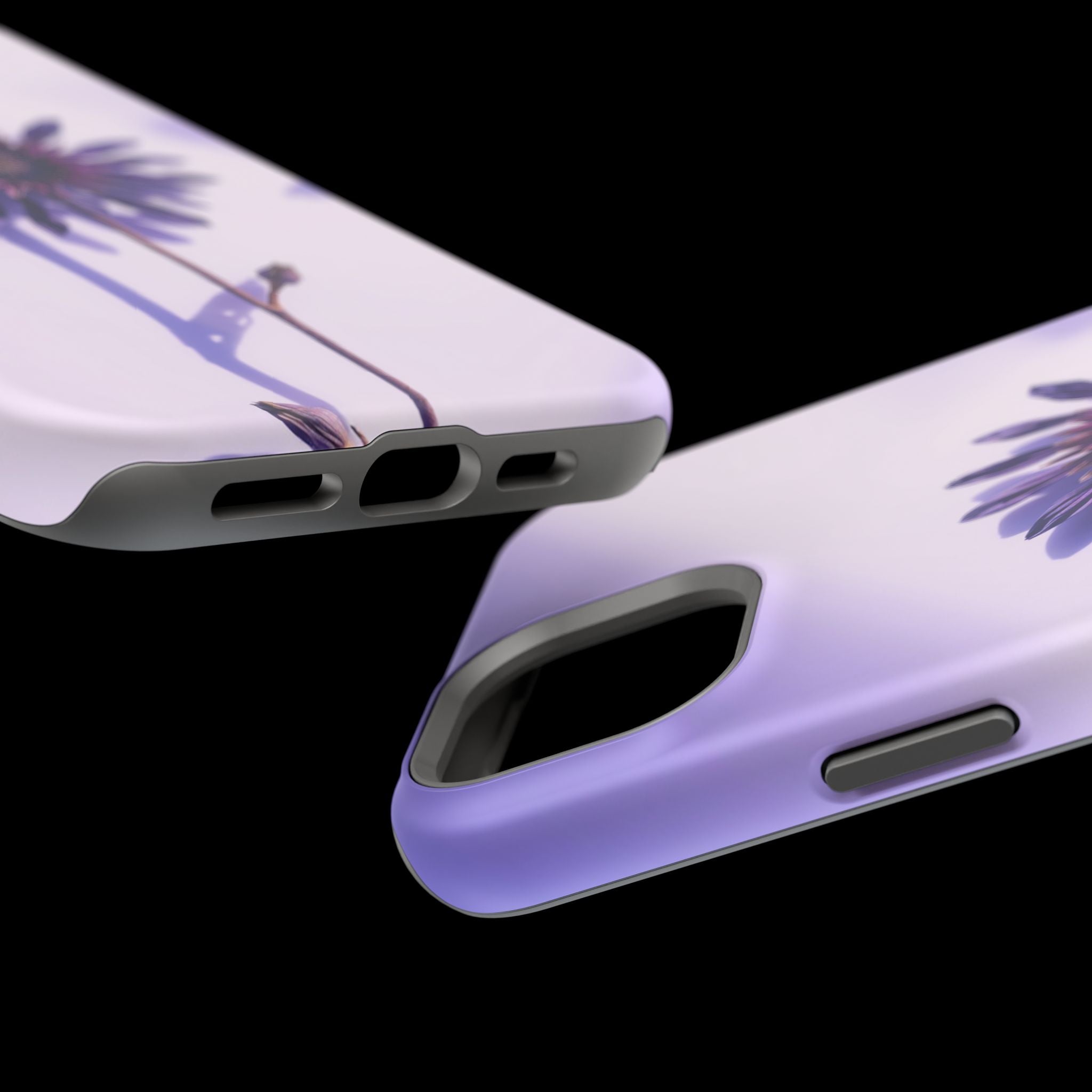 iPhone Indigo And Violet Dried Flower Flat Lay Soft iPhone Finish · iPhone Case