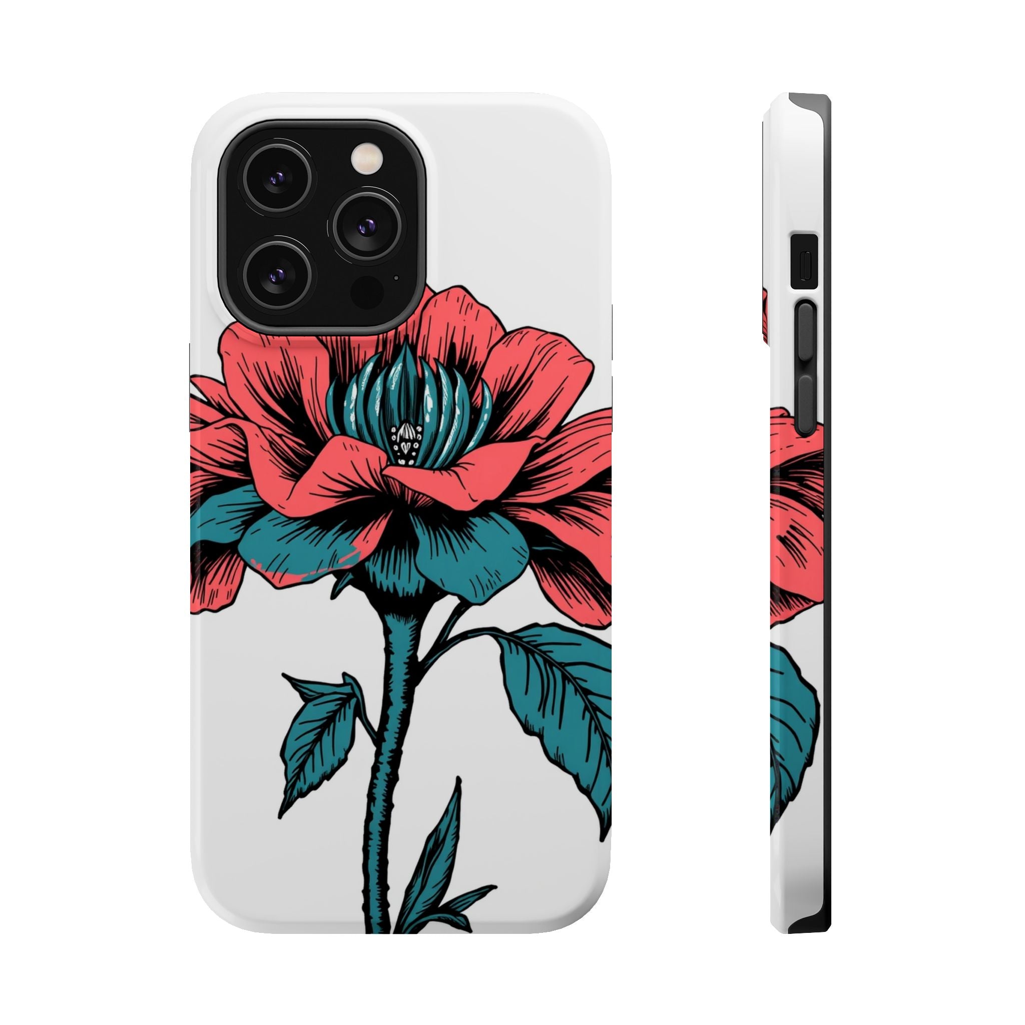 iPhone Garden Party Bloom Dark Gothic Ink Slim Snap Case · iPhone Case