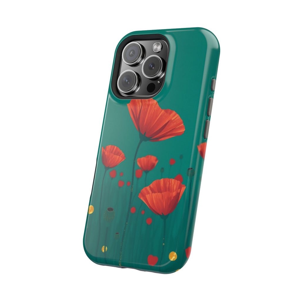 iPhone Earthy Poppy Field Design Bold Modern Everyday Snap Case · iPhone Case