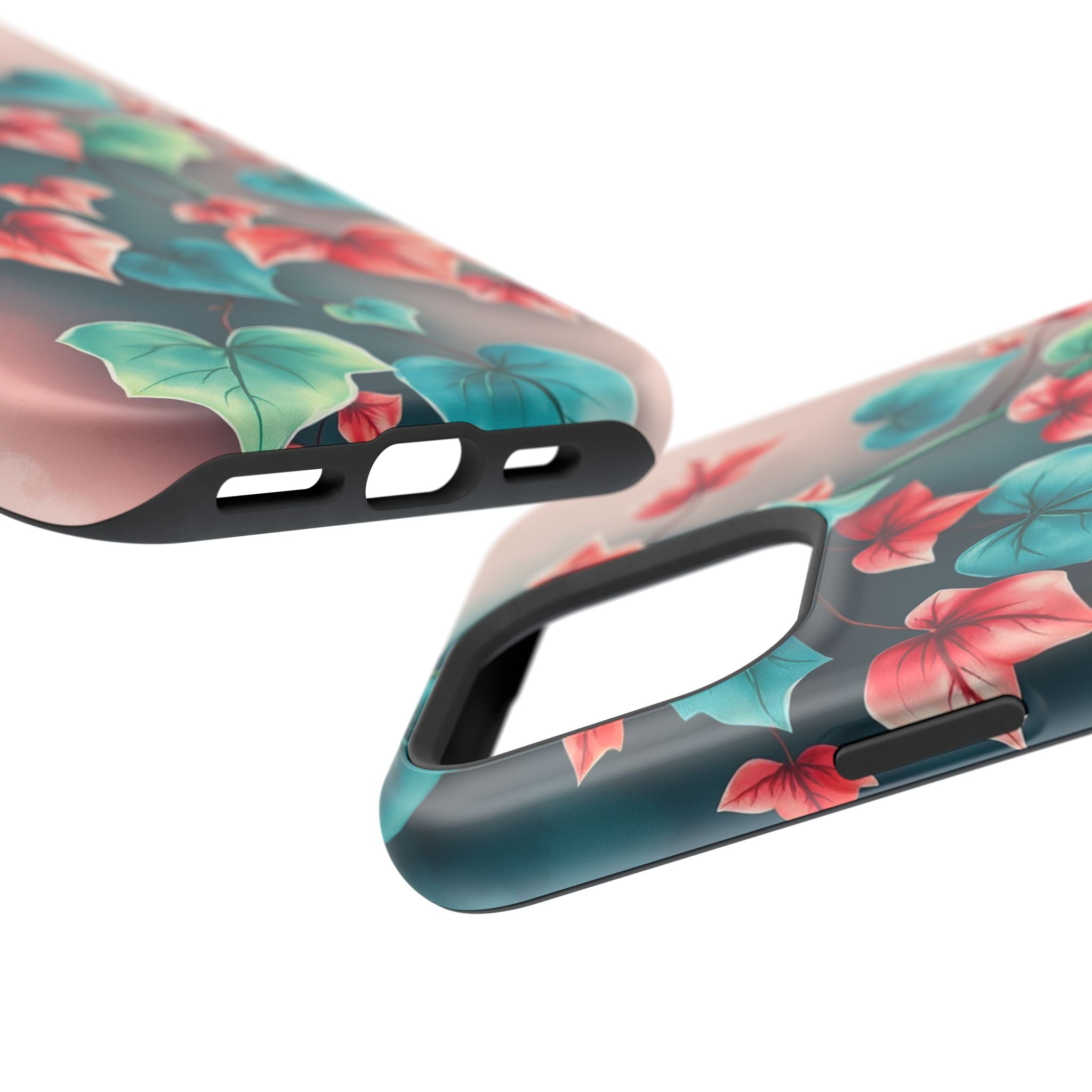 iPhone Art Nouveau Vine Teal And Coral Slim Snap Case · iPhone Case