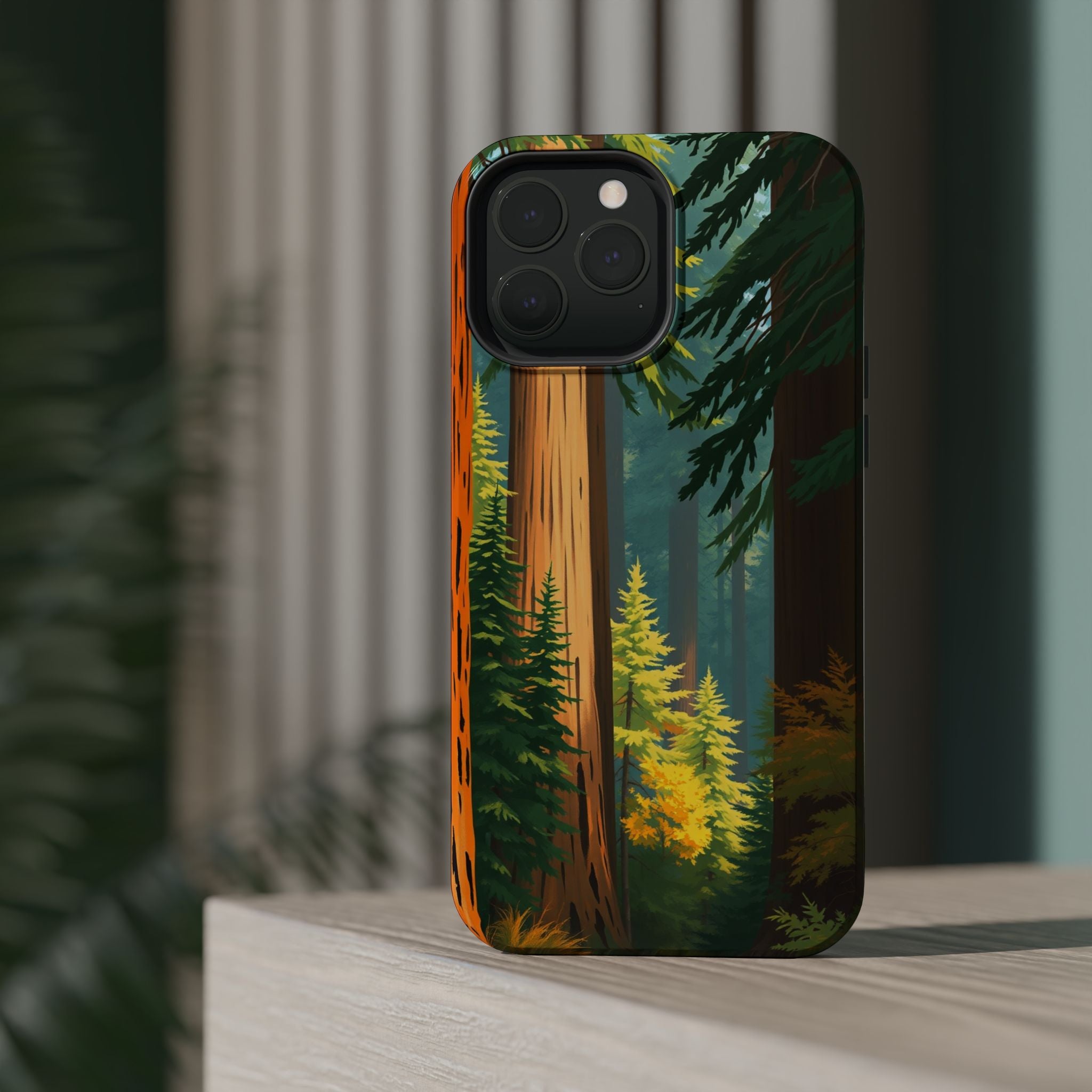 iPhone Redwood Forest Oil Painting Impressionist Clean iPhone Minimal · iPhone C