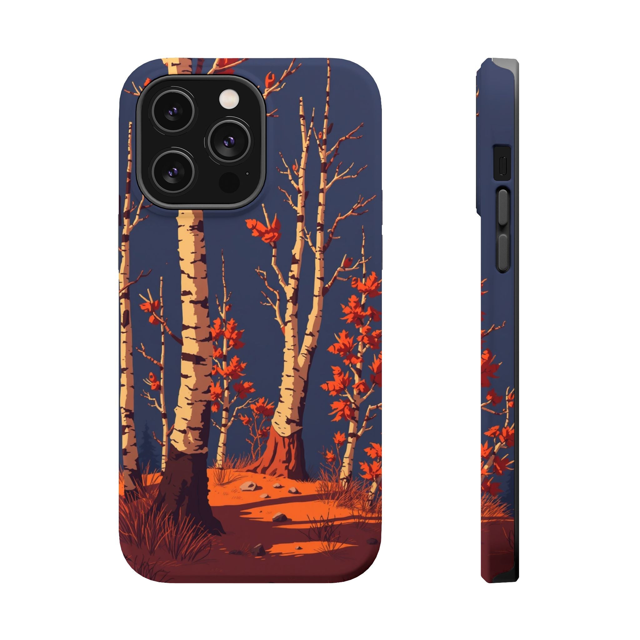 iPhone Birch Grove Pixel Art -Bit Bold Modern Everyday Snap Case · iPhone Case