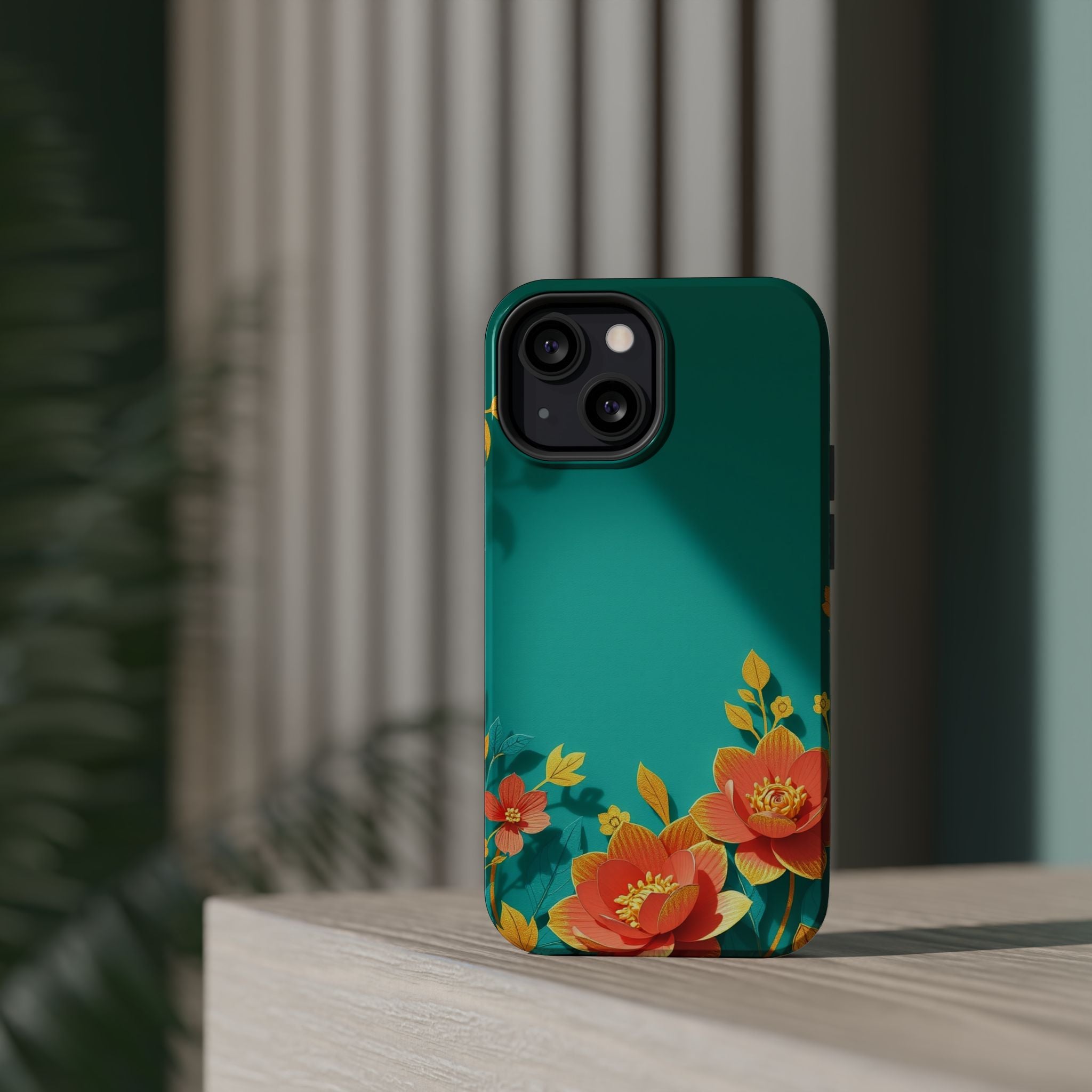 iPhone Floral Gold Foil Paper Cut Art Slim Everyday Designer Case · iPhone Case