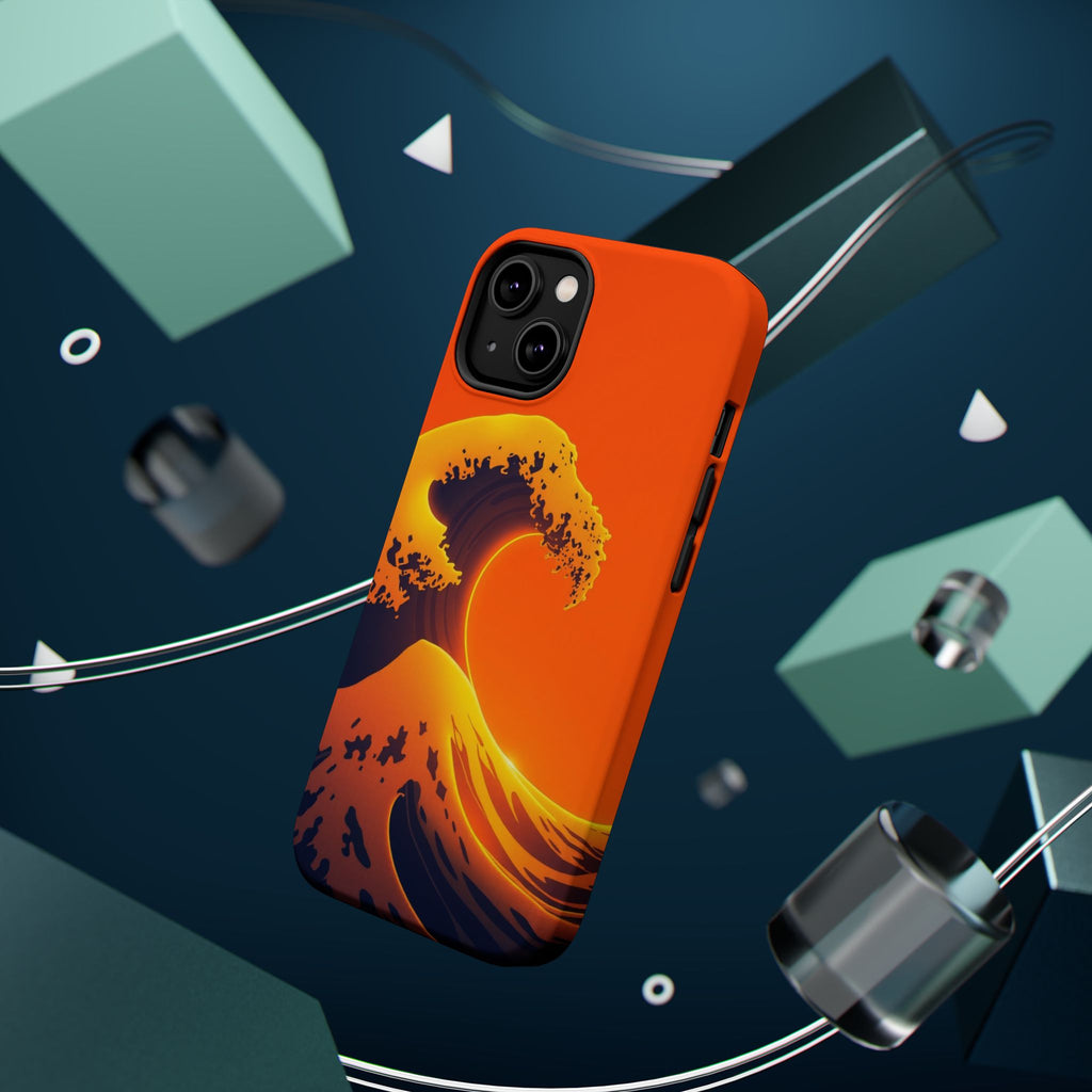 iPhone Mustard And Rust Holographic Wave Slim Everyday iPhone Designer · iPhone