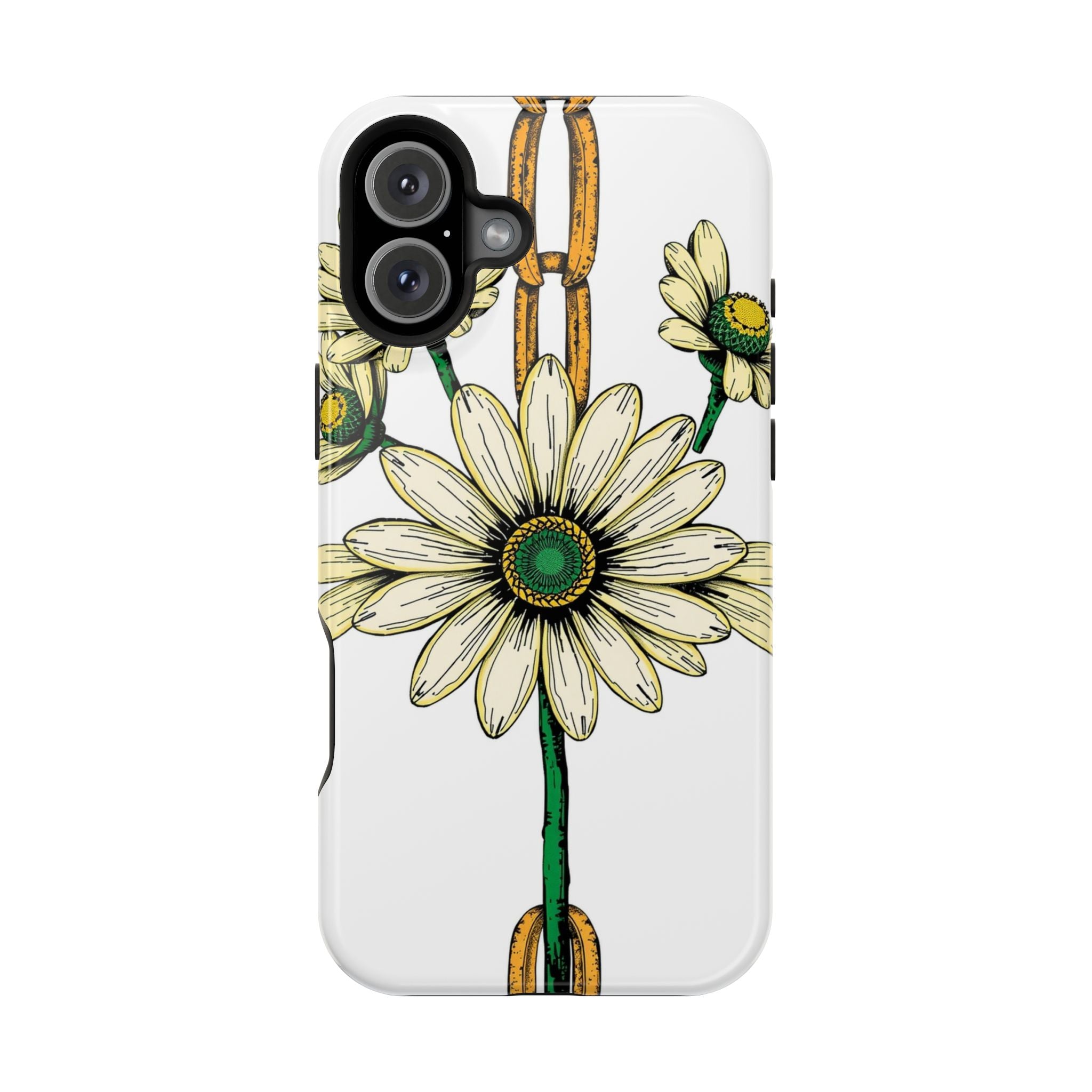iPhone Daisy Chain Dark Gothic Ink Bold Modern Everyday Snap Case · iPhone Case