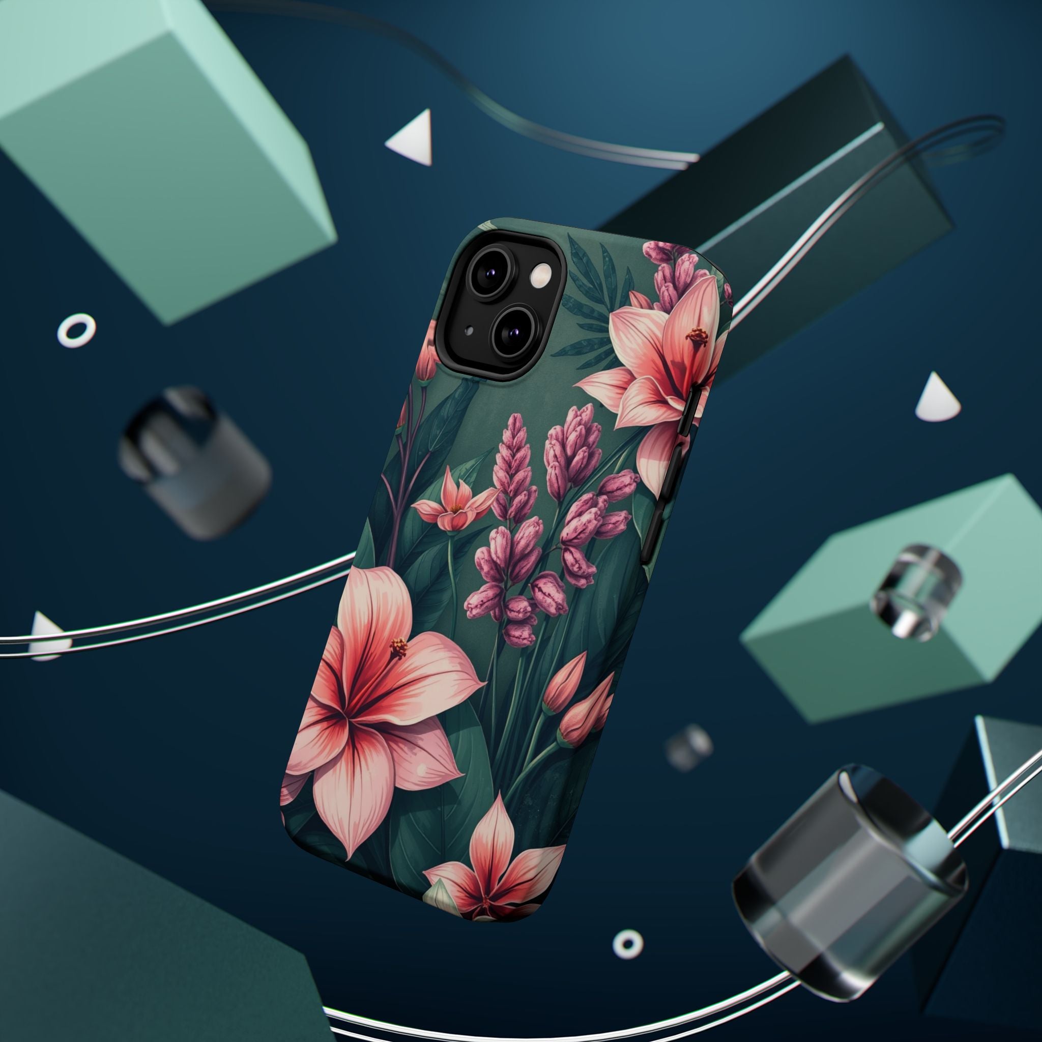 iPhone Mint And Blush Jungle Floral Slim Everyday Designer Case · iPhone Case