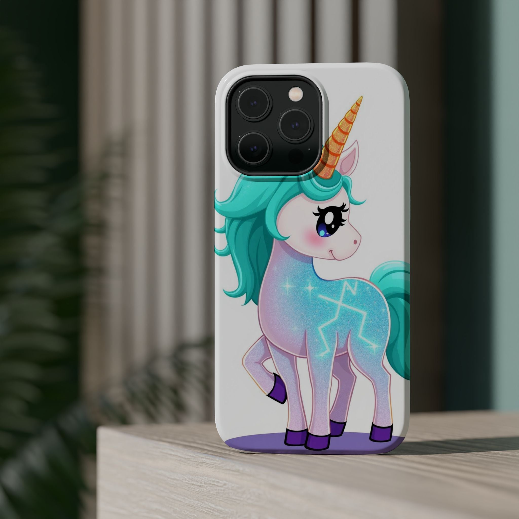 iPhone Turquoise Sparkle Unicorn Kids Fun iPhone Phone Case Gift · iPhone Case