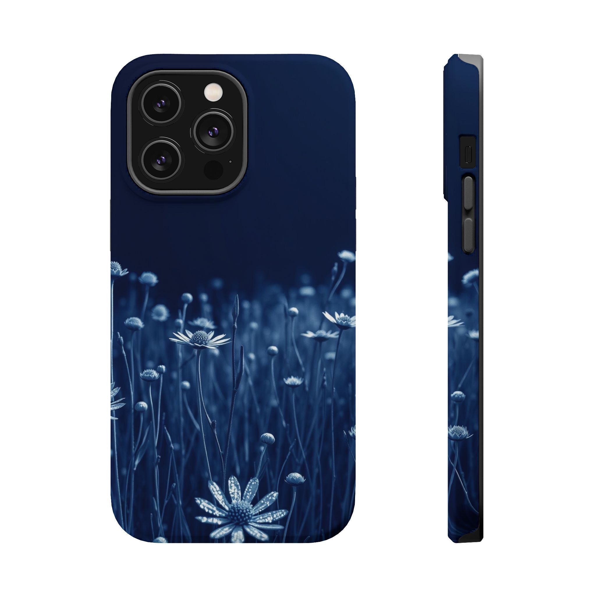 iPhone Midnight Blue And Silver Wildflower Field Clean iPhone Minimal · iPhone C