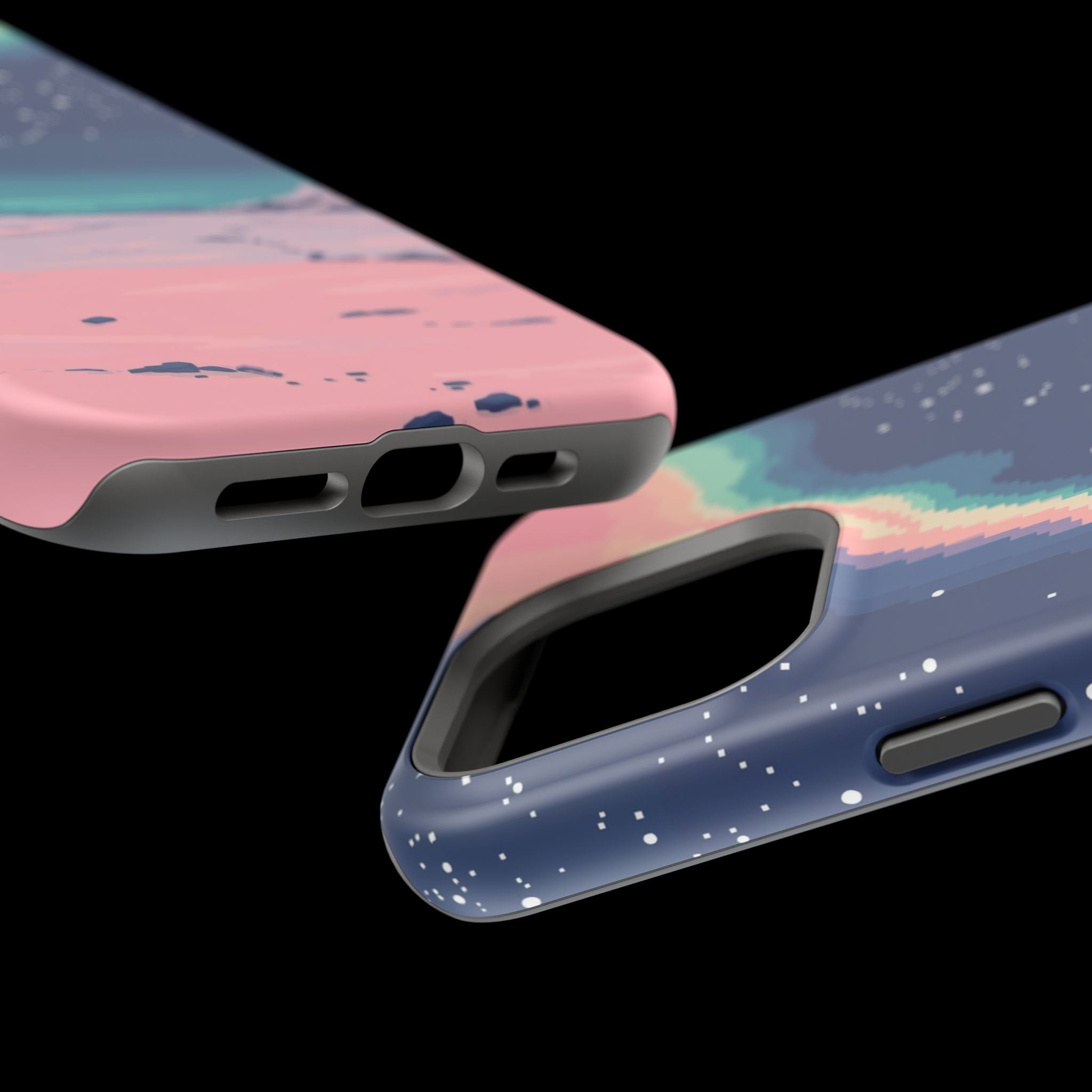 iPhone Mint And Blush Northern Lights Slim Everyday Designer Case · iPhone Case