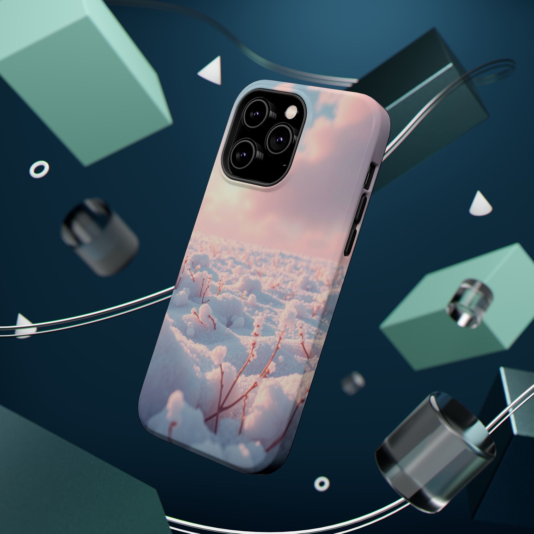 iPhone Snow Field Enchanted Art 13 Bold Modern Everyday Snap Case · iPhone Case