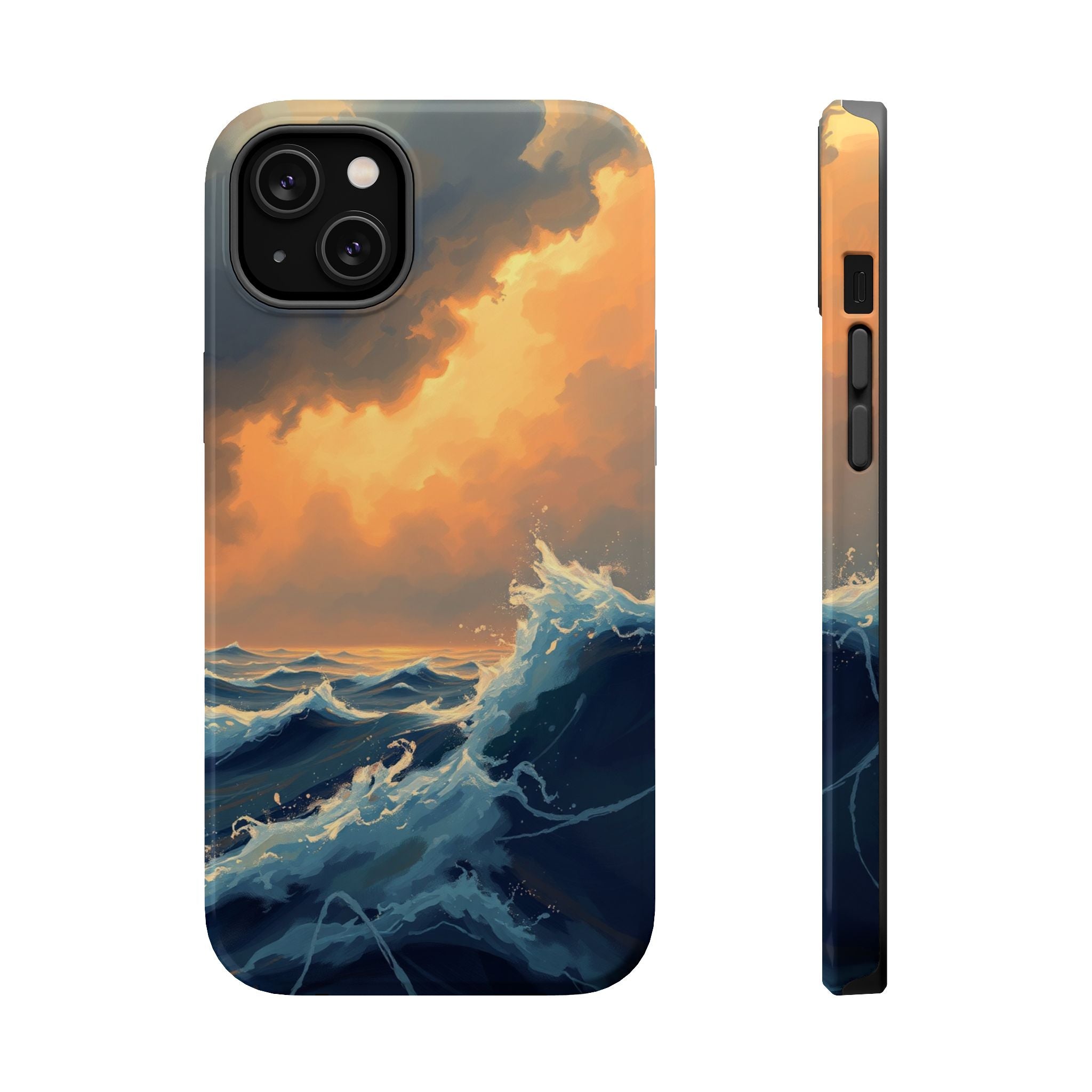 iPhone Sunset Amber And Peach Storm at Sea Slim iPhone Everyday · iPhone Case