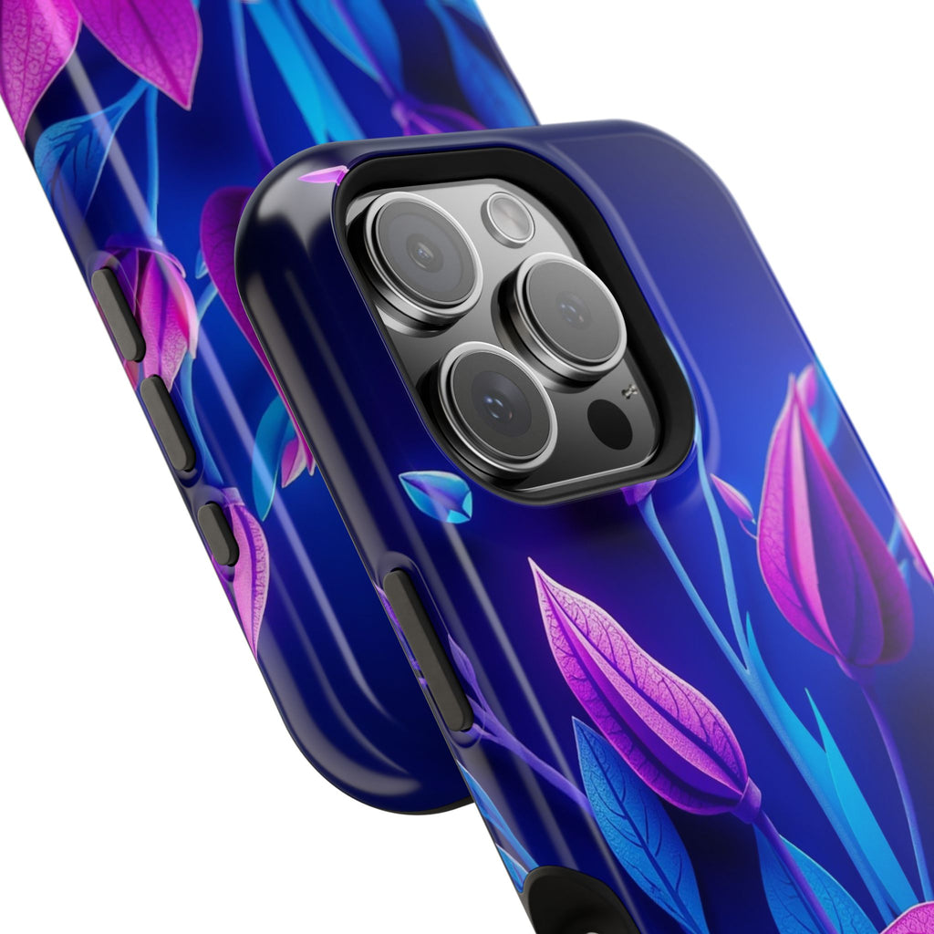 iPhone Neon Floral Paper Cut Art Bold Modern Everyday Snap Case · iPhone Case