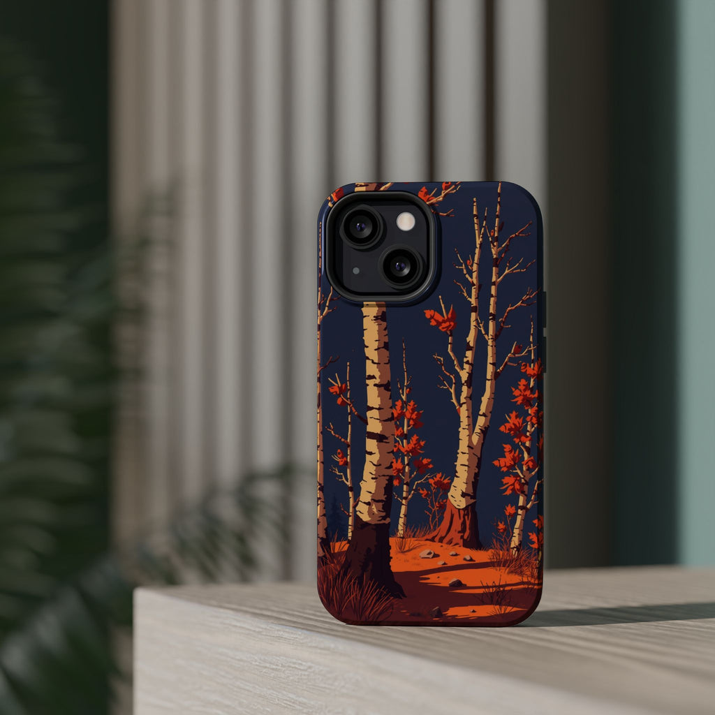 iPhone Birch Grove Pixel Art -Bit Bold Modern Everyday Snap Case · iPhone Case