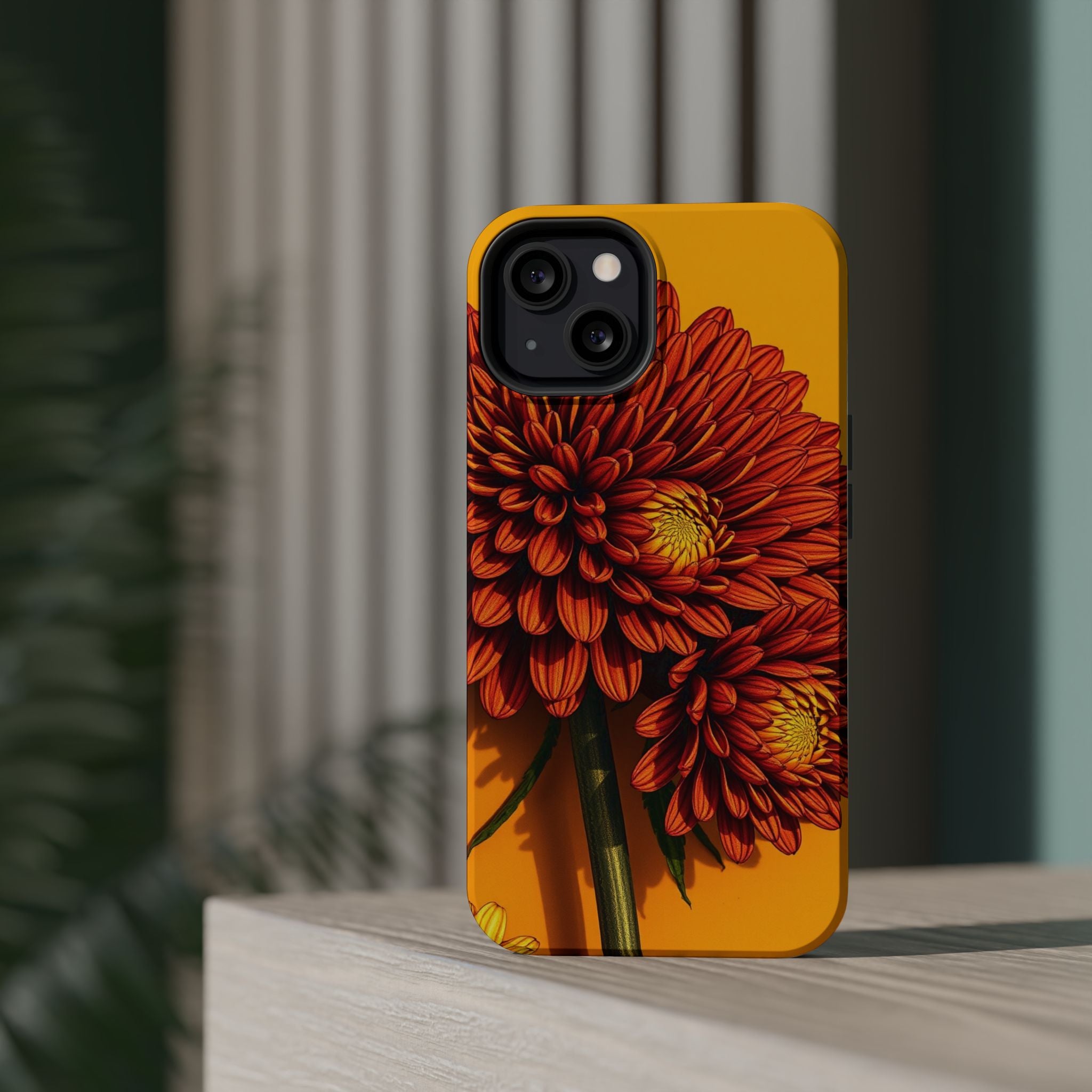 iPhone Mustard And Rust Ranunculus Stack Slim Everyday iPhone 14 · iPhone Case