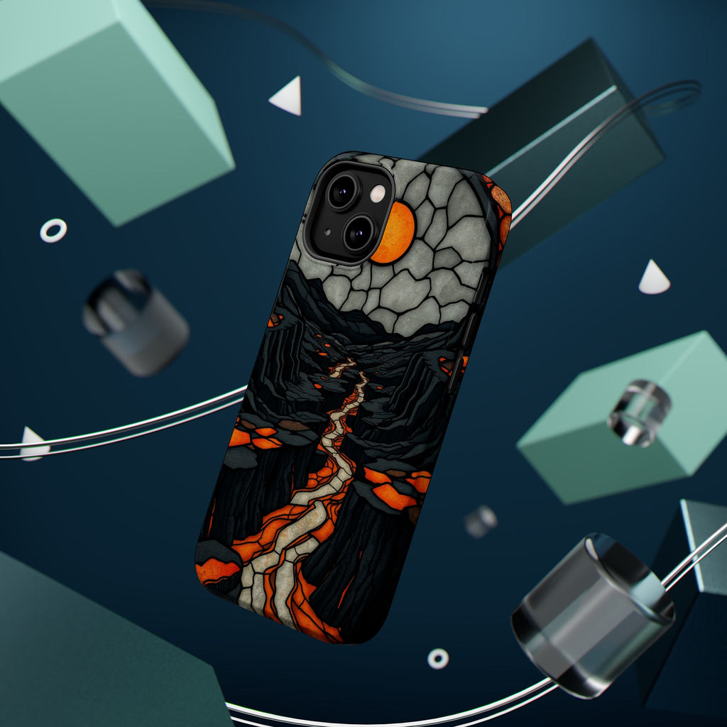 iPhone Charcoal And Copper Lava Field Slim Everyday Designer Case · iPhone Case